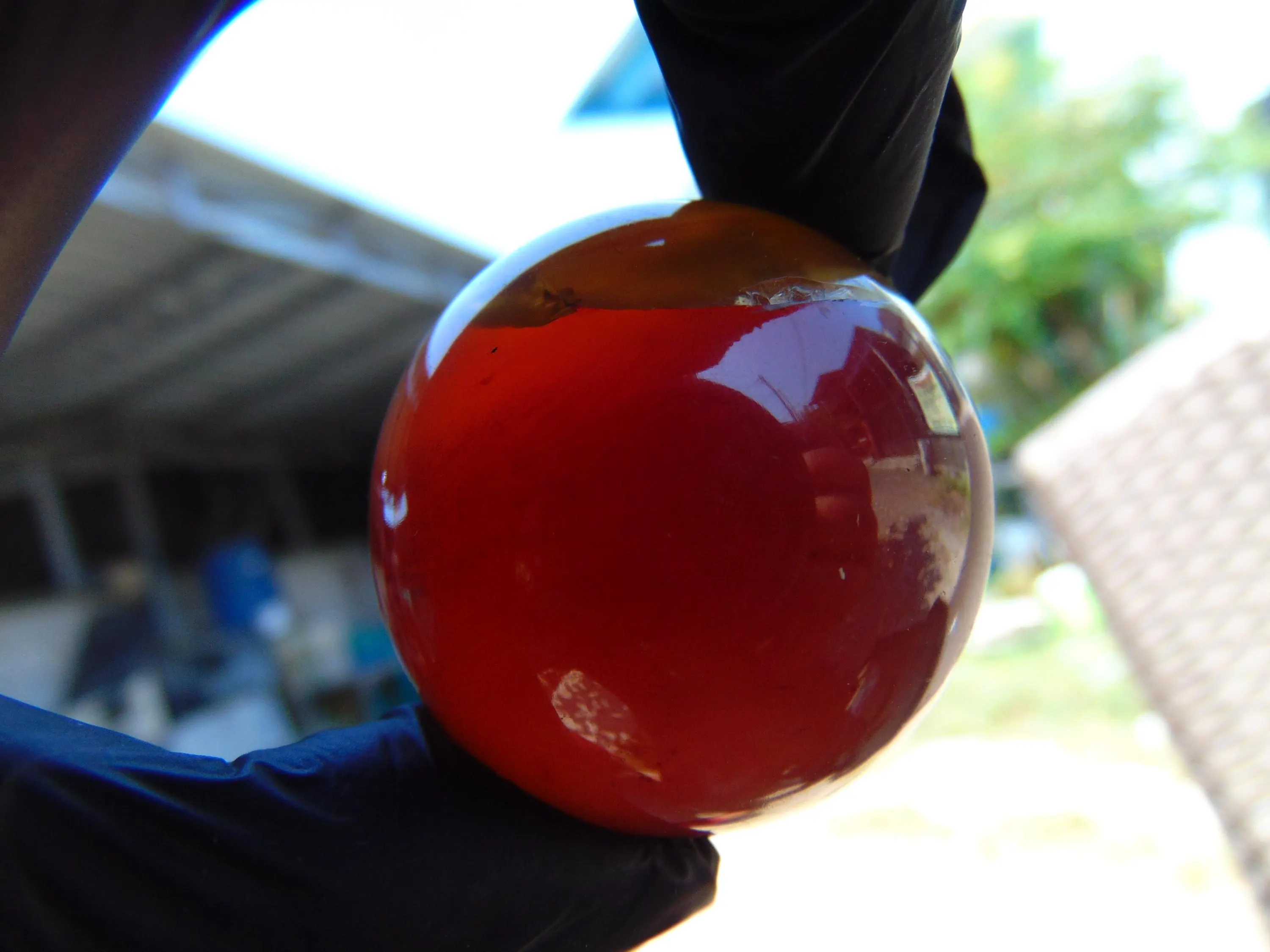 32 gram 37 mm Sphere Ball Natural Indonesia Crystal Amber Stone, Rare Specimen 26BL1 - image 5