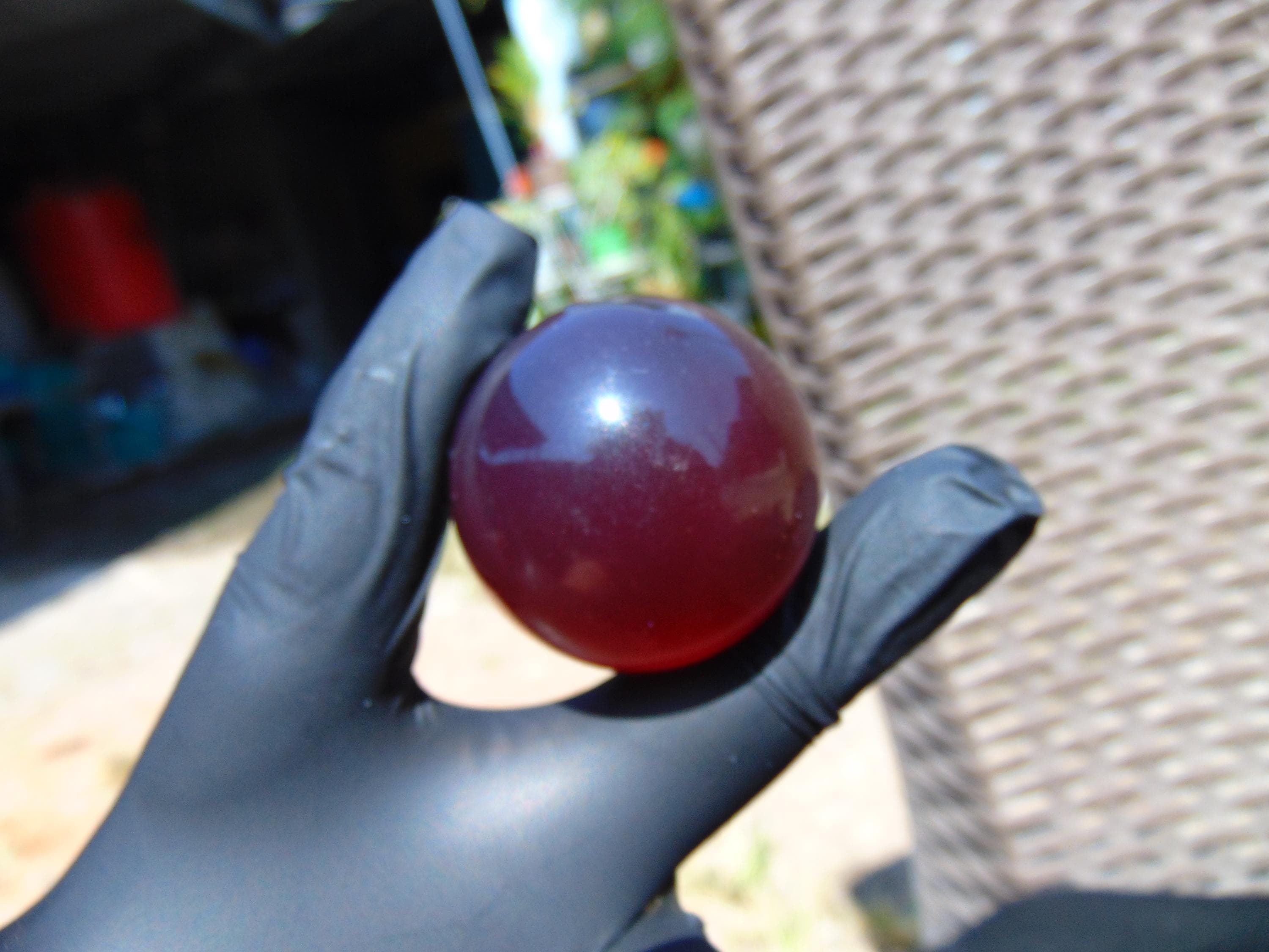 32 gram 37 mm Sphere Ball Natural Indonesia Crystal Amber Stone, Rare Specimen 26BL1 - image 3