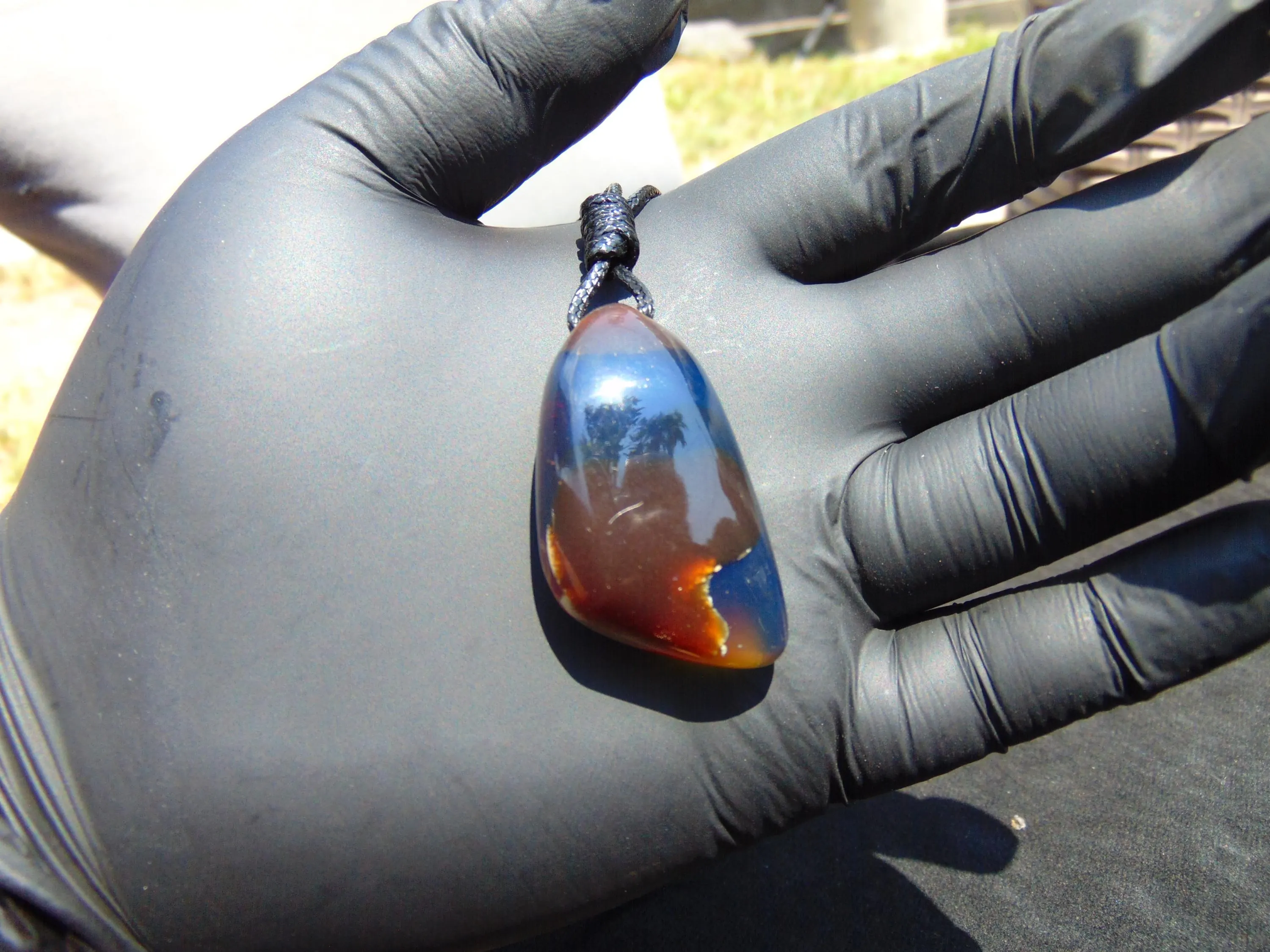 Genuine Natural Indonesian  Blue Amber Pendant 8 gr – PB17 - image 4