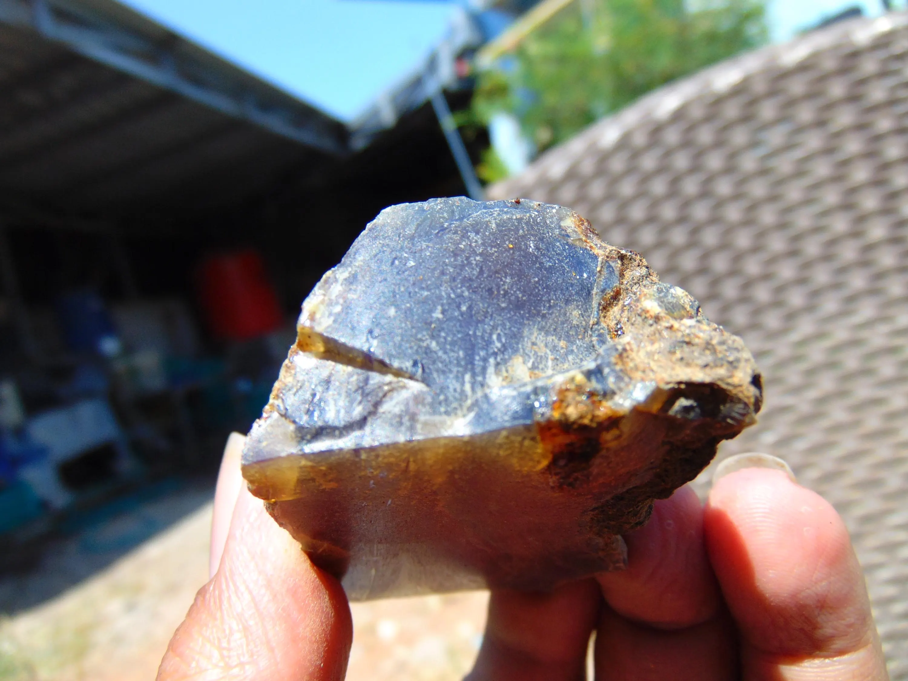 35 gram Rough Raw Indonesian Blue Amber  26RBX23 59x30x23 - image 5