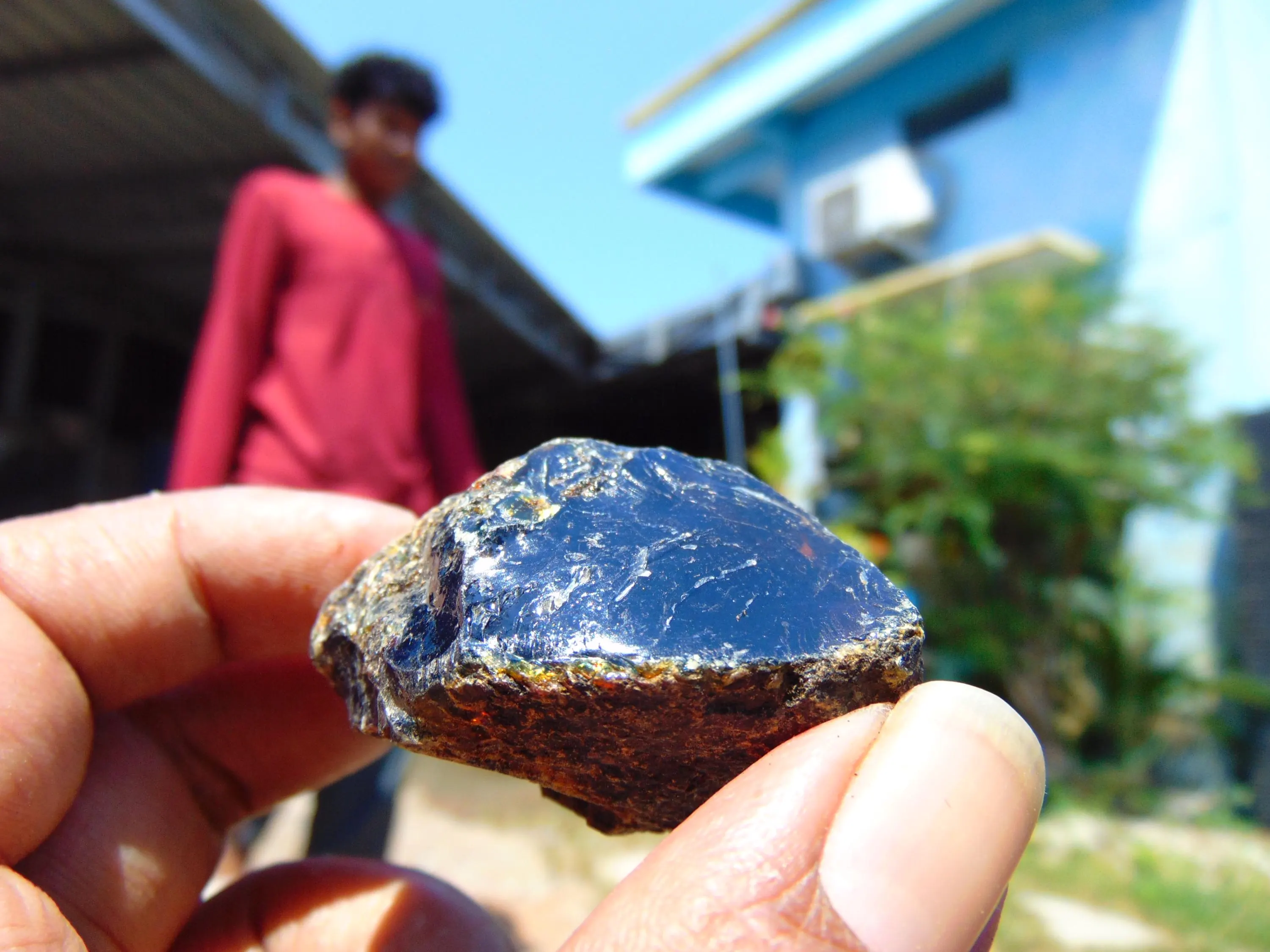 20 gram Rough Raw Indonesian Blue Amber  26RBX44 50x30x25 - image 4