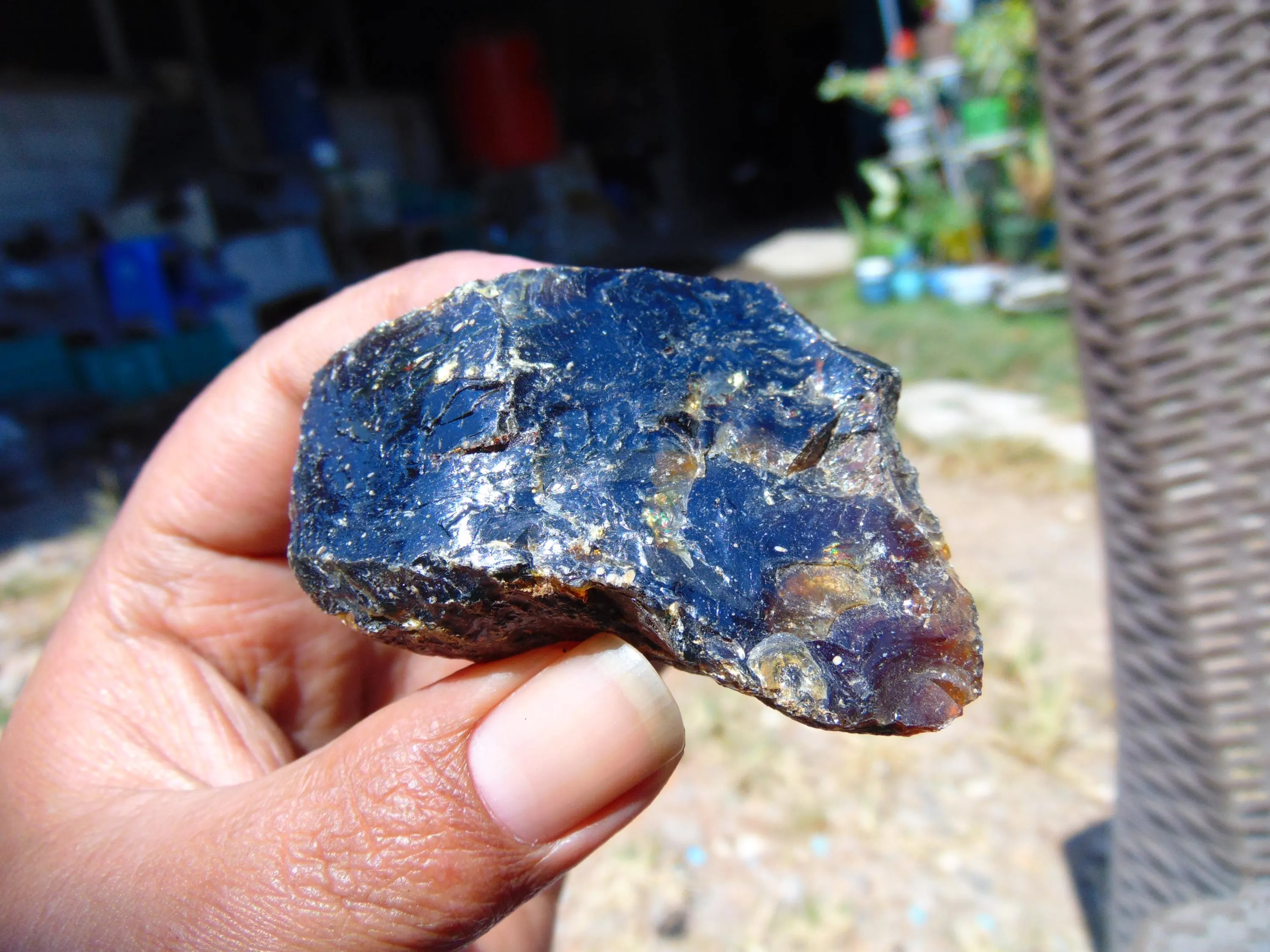 36 gram Rough Raw Indonesian Crystal Blue Amber  26RBX26 52x31x30 - image 5