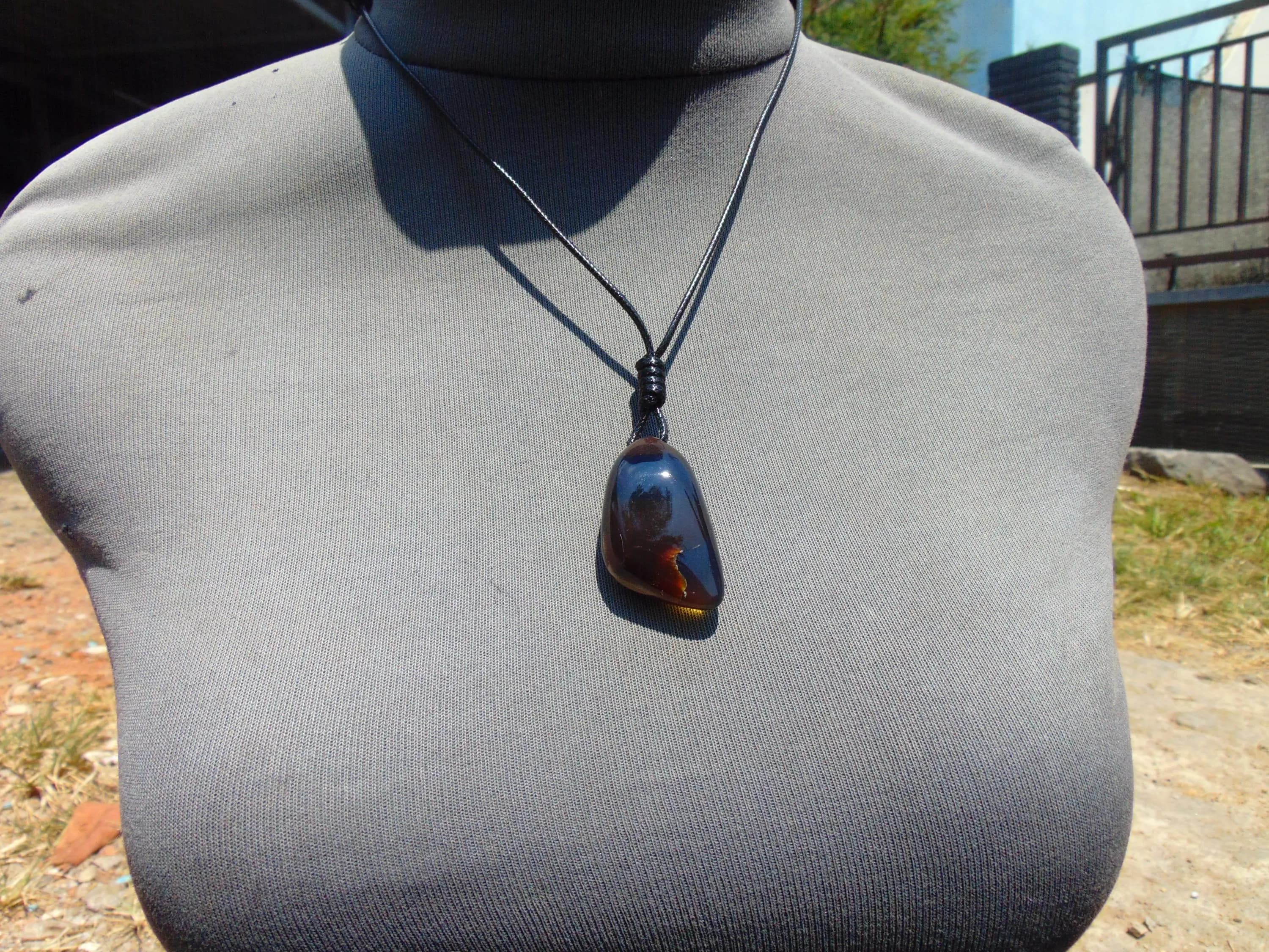 Genuine Natural Indonesian  Blue Amber Pendant 8 gr – PB17 - image 5