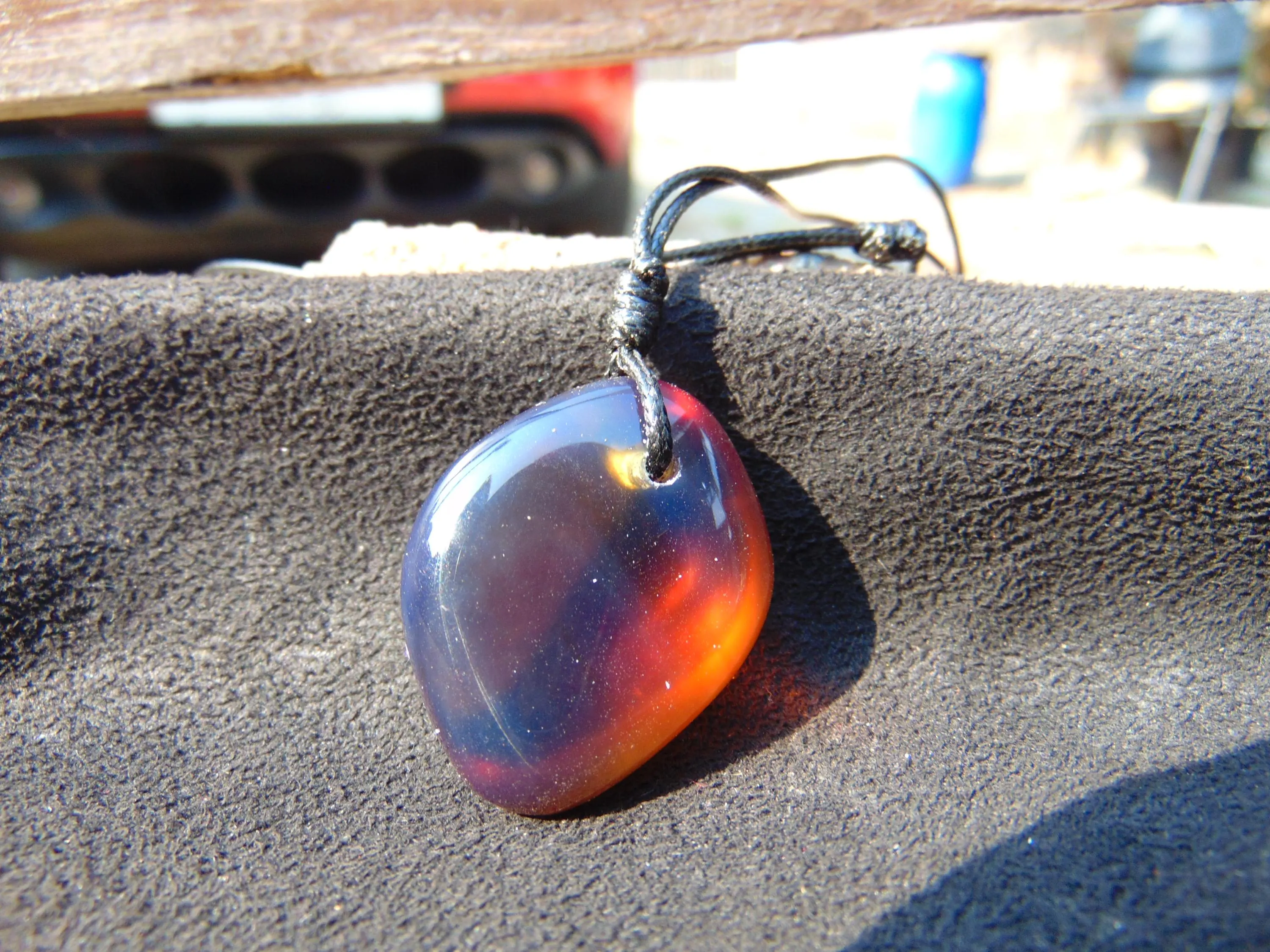 Genuine Natural Indonesian Blue Amber Pendant 6 gr – P401 - image 3