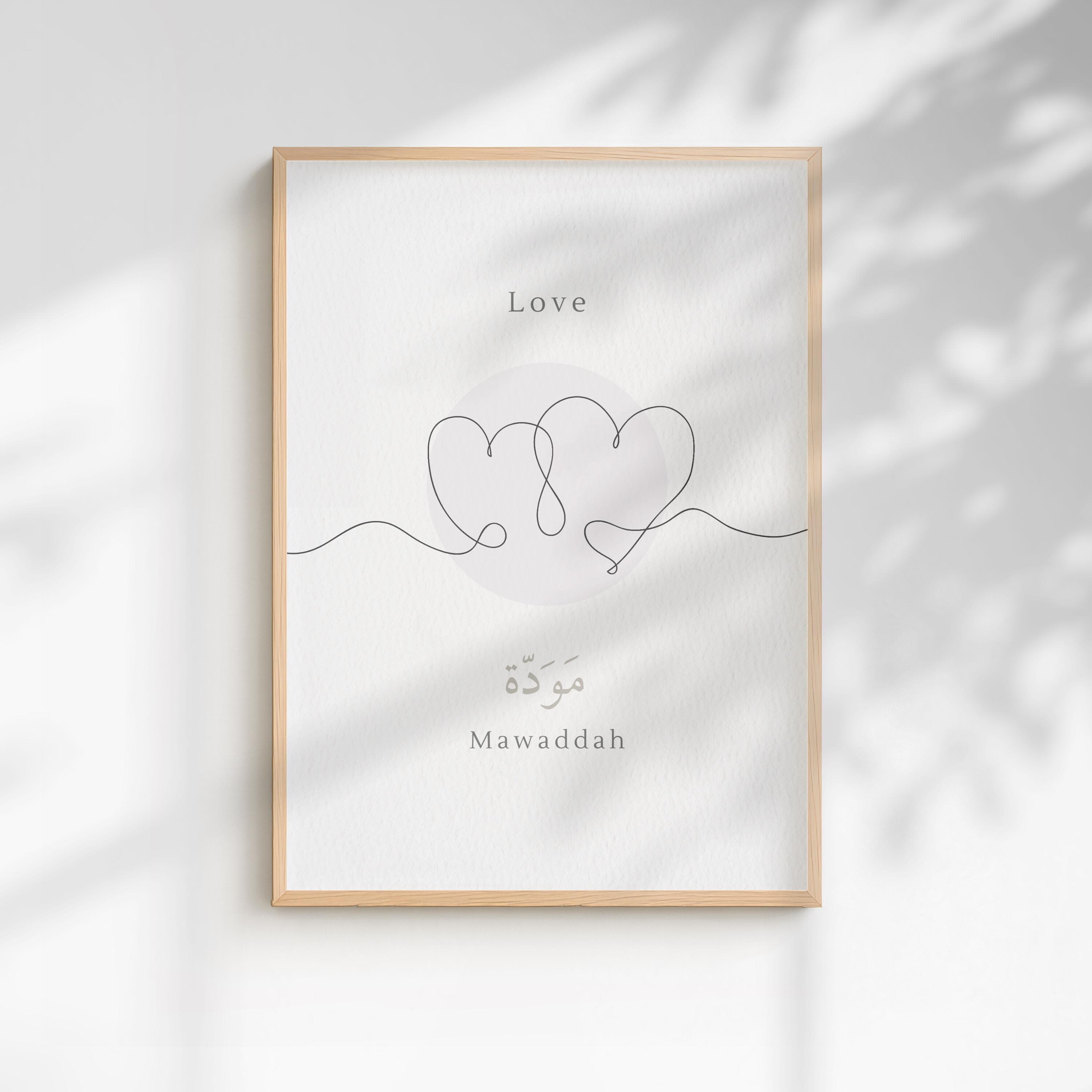 Muslim Couple Anniversary Gift | Islamic Couple Art Prints | Sakinah Mawaddah Warahmah | Digital Download - image 3
