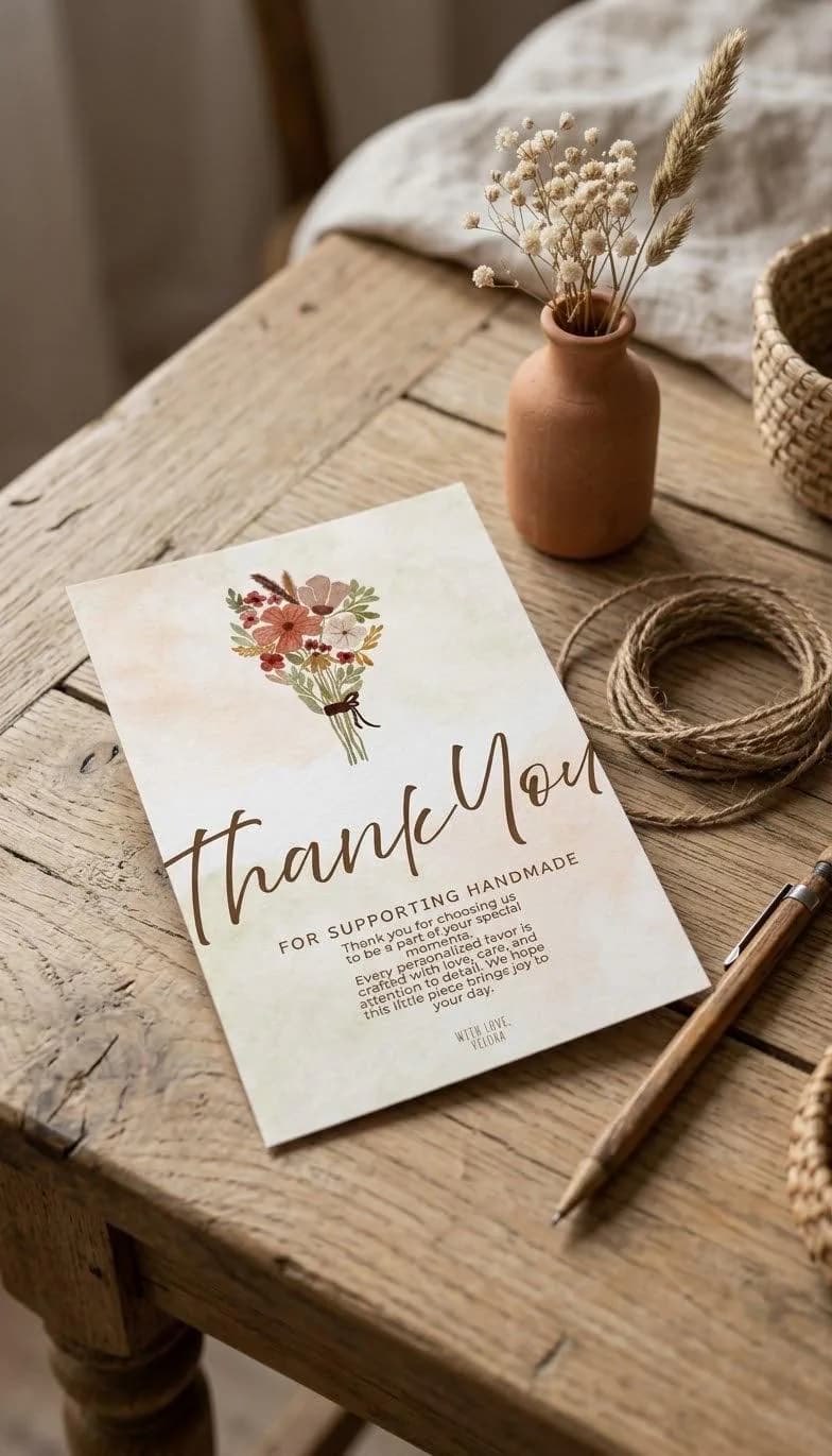 Small Business Thank You Card, Printable Thank You Card, Digital Download