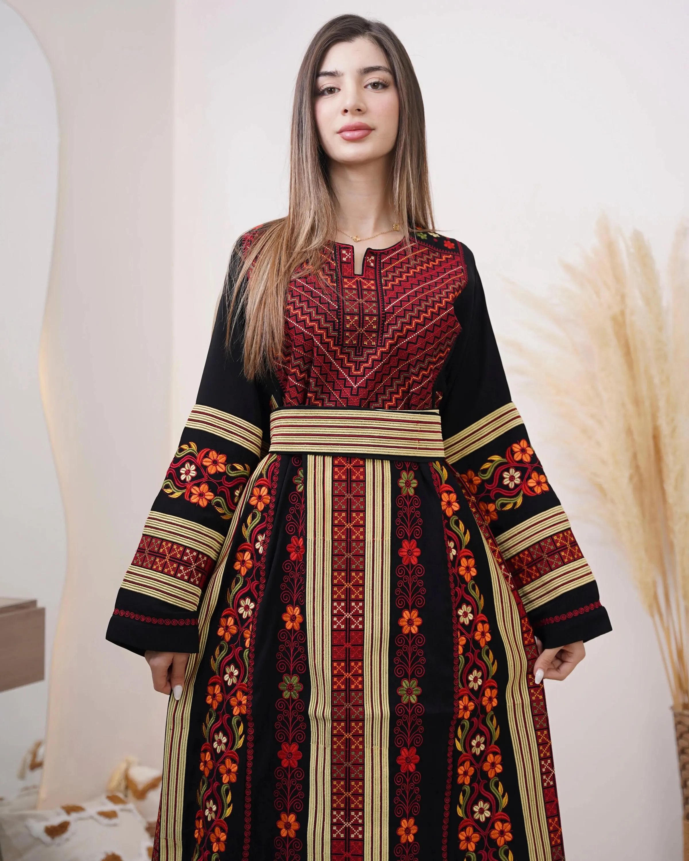 Roses Of Yafa - High Quality Embroidered Palestinian Thobe/Dress - JPK Traditions