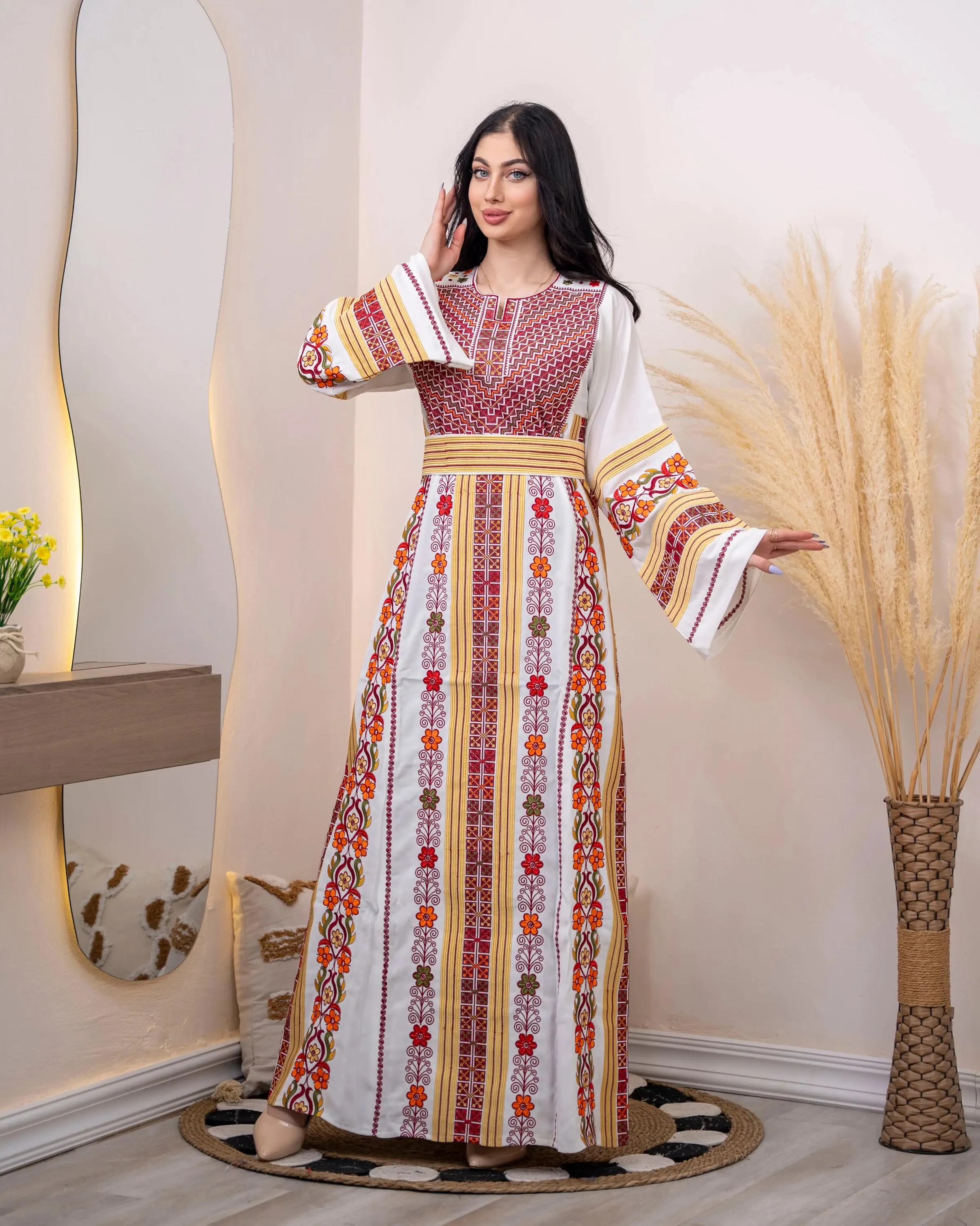 Roses Of Yafa - High Quality Embroidered Palestinian Thobe/Dress - JPK Traditions