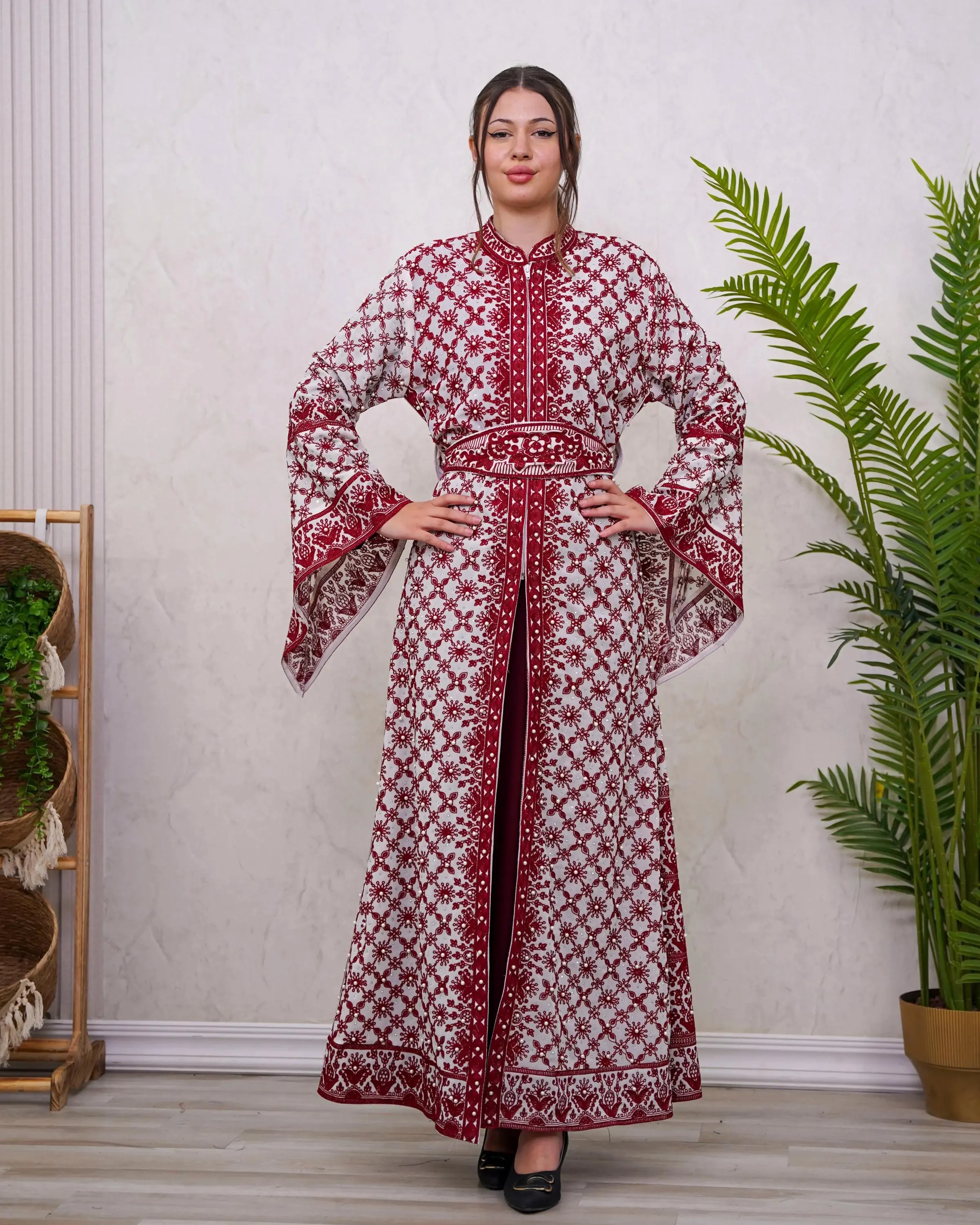Ramlah Kaftan - Embroidered Palestinian Thobe Dress High Quality - JPK Traditions