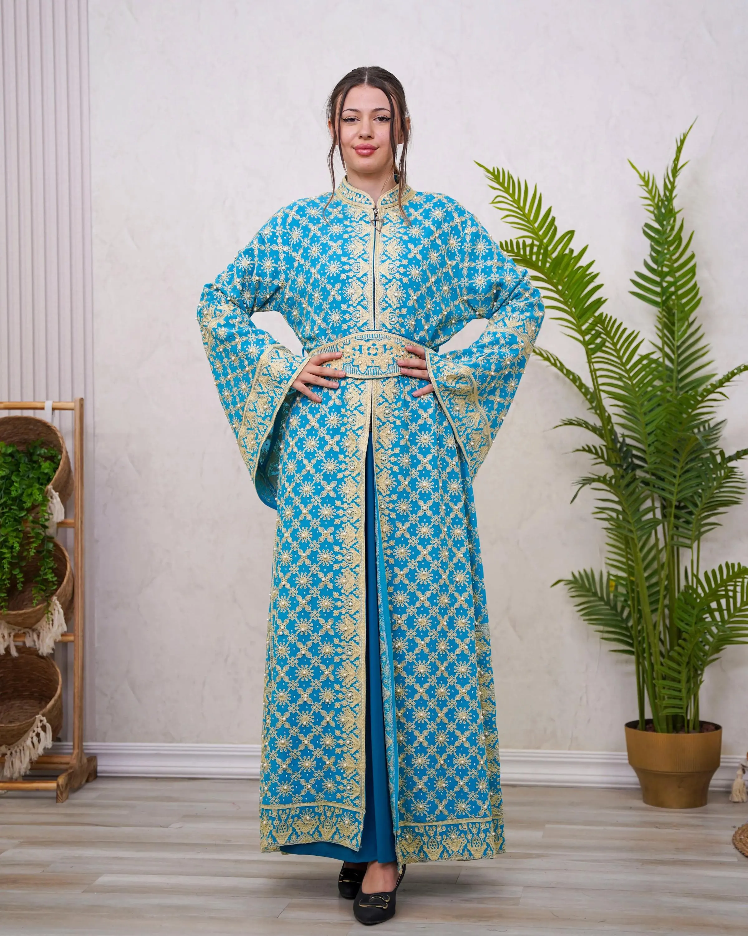 Ramlah Kaftan - Embroidered Palestinian Thobe Dress High Quality - JPK Traditions