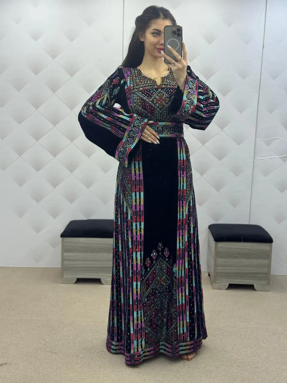 Safad 3 - High Quality Embroidered Palestinian style Thobe/Dress