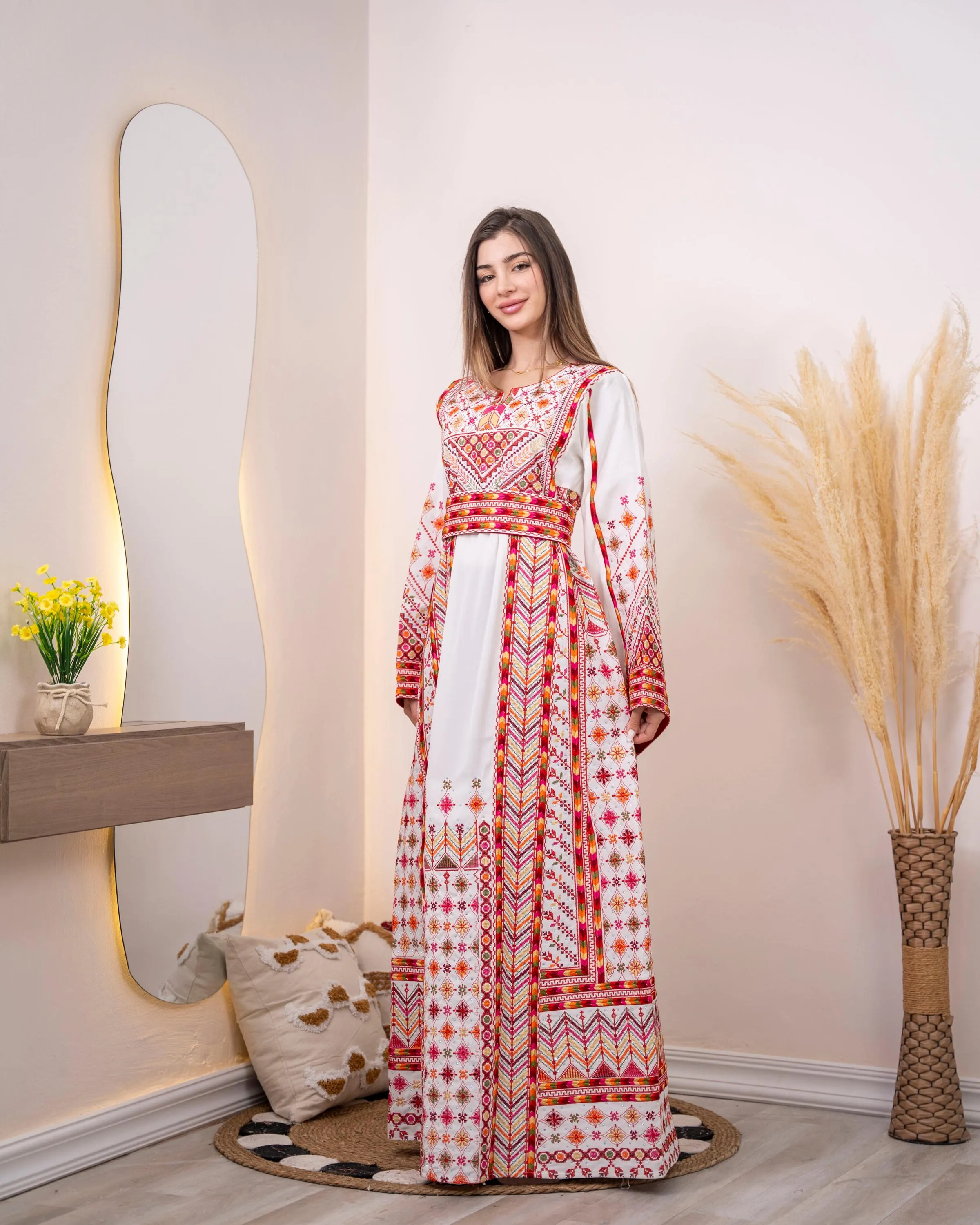 Beit Jala Glow2 - Embroidered Palestinian style Thobe Dress High Quality