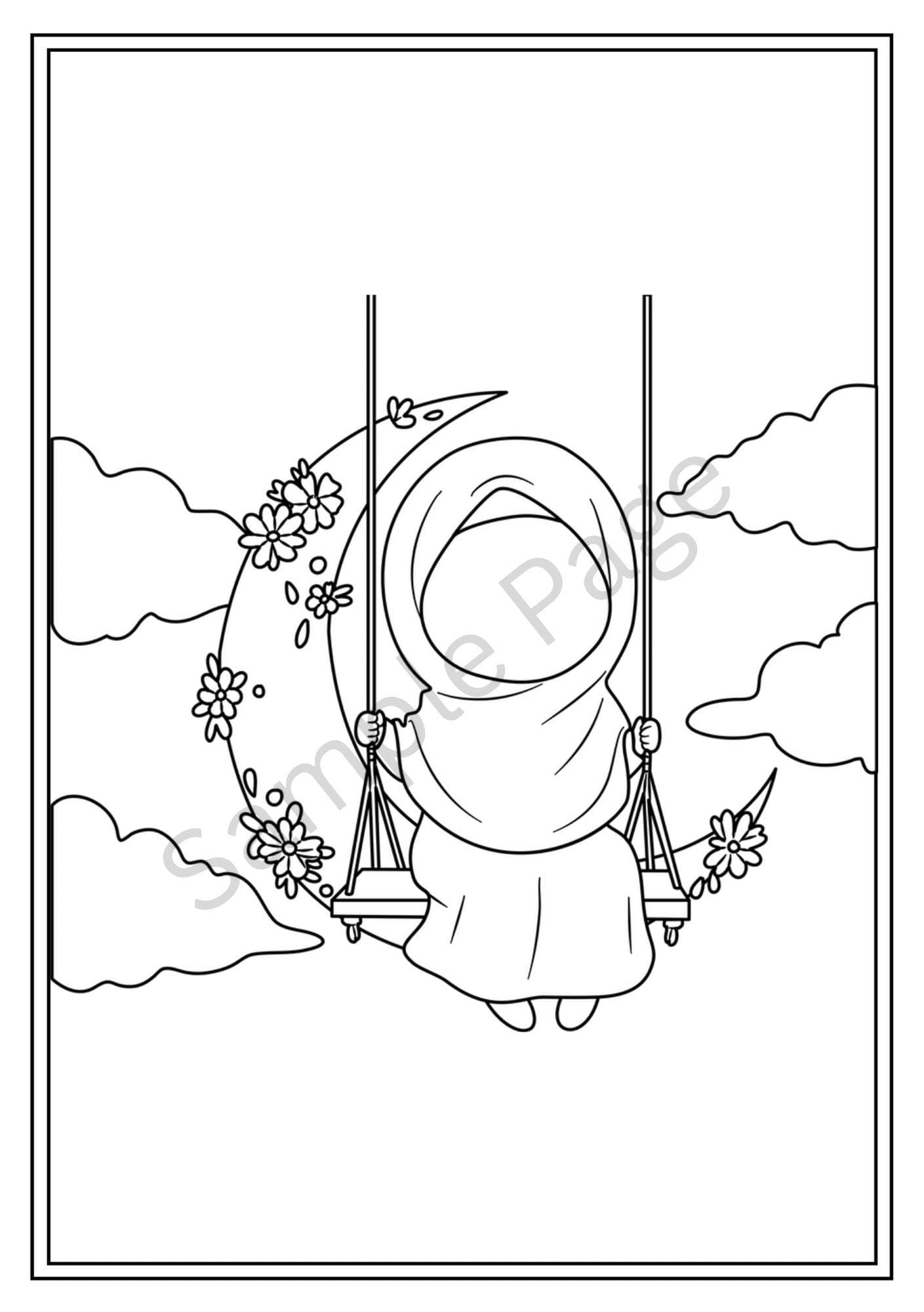Ramadan Coloring Book for Kids | 12 Printable Pages | Islamic Activity - image 3