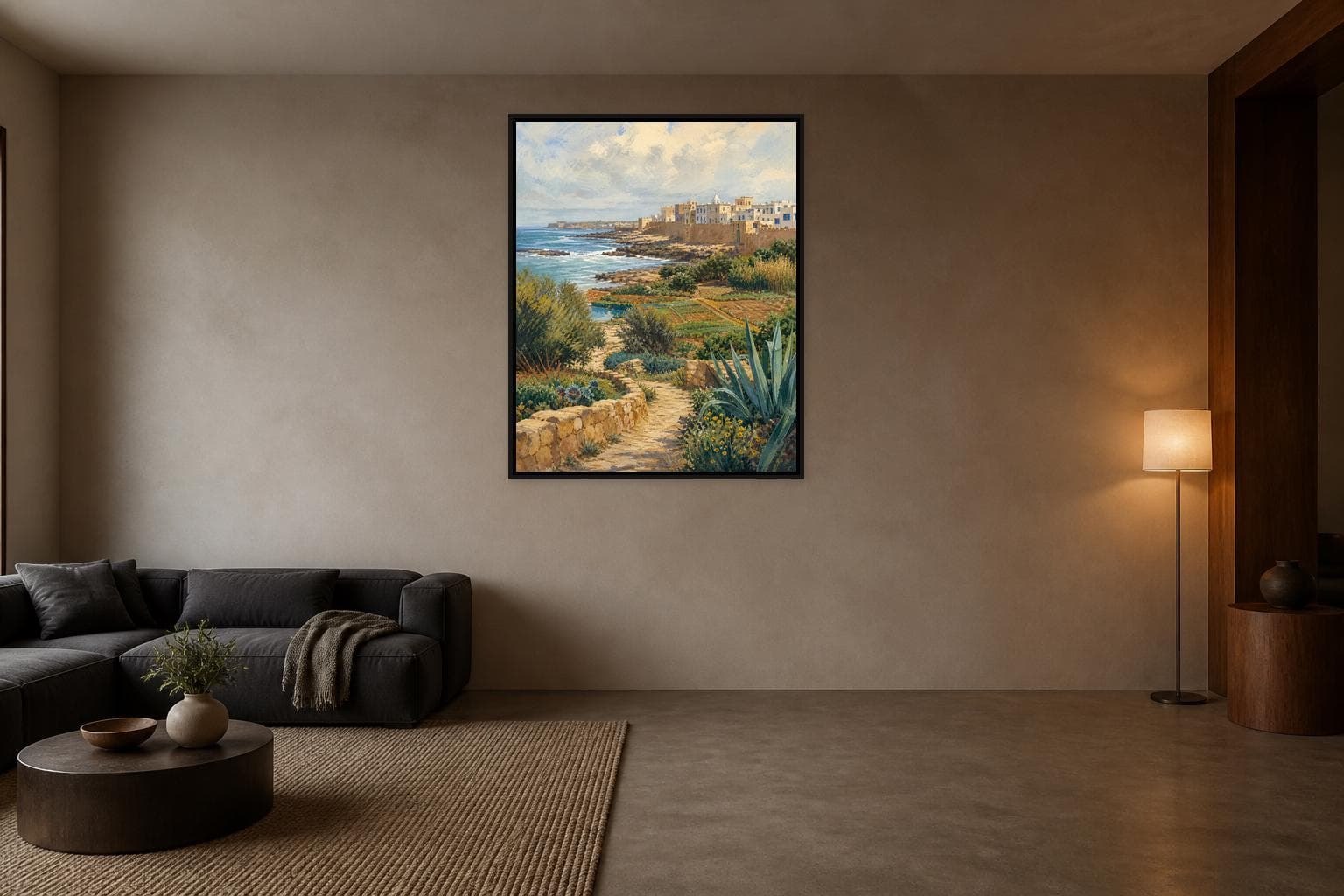 Essaouira Morocco Landscape Framed Canvas, Atlantic Coast Art - image 5