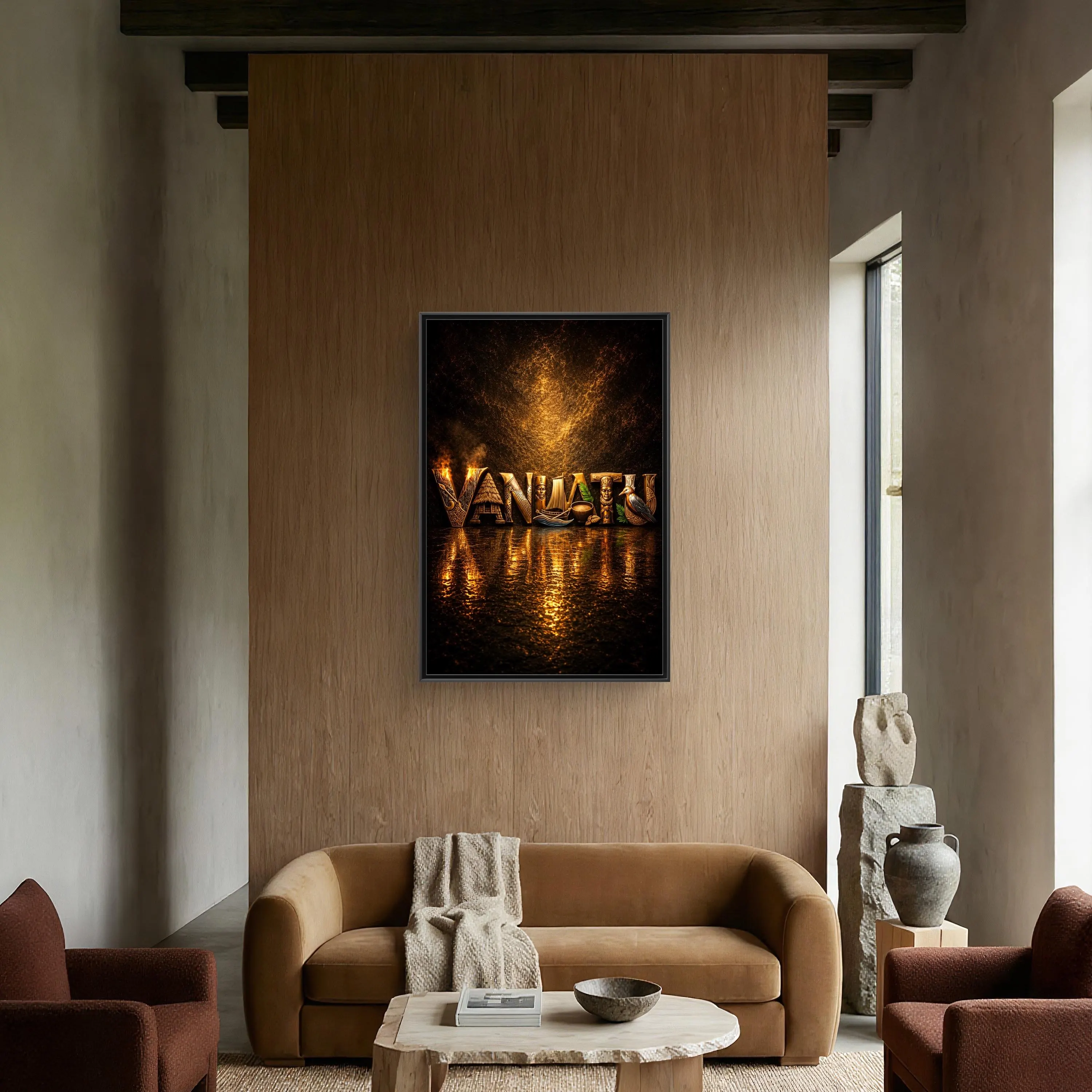 VANUATU Typography Art Canvas Framed - image 5