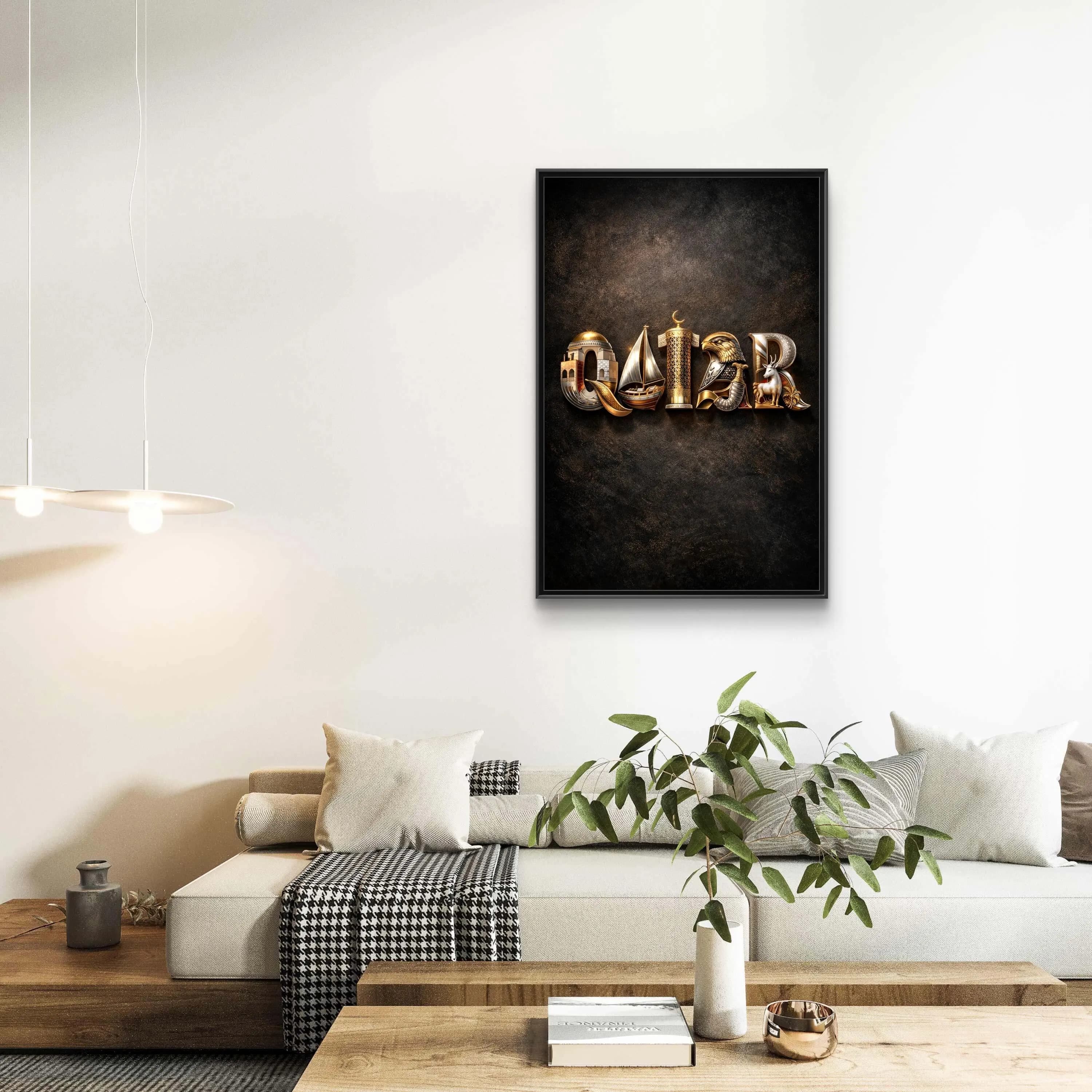 QATAR Pearls of the Gulf Canvas Framed - image 4