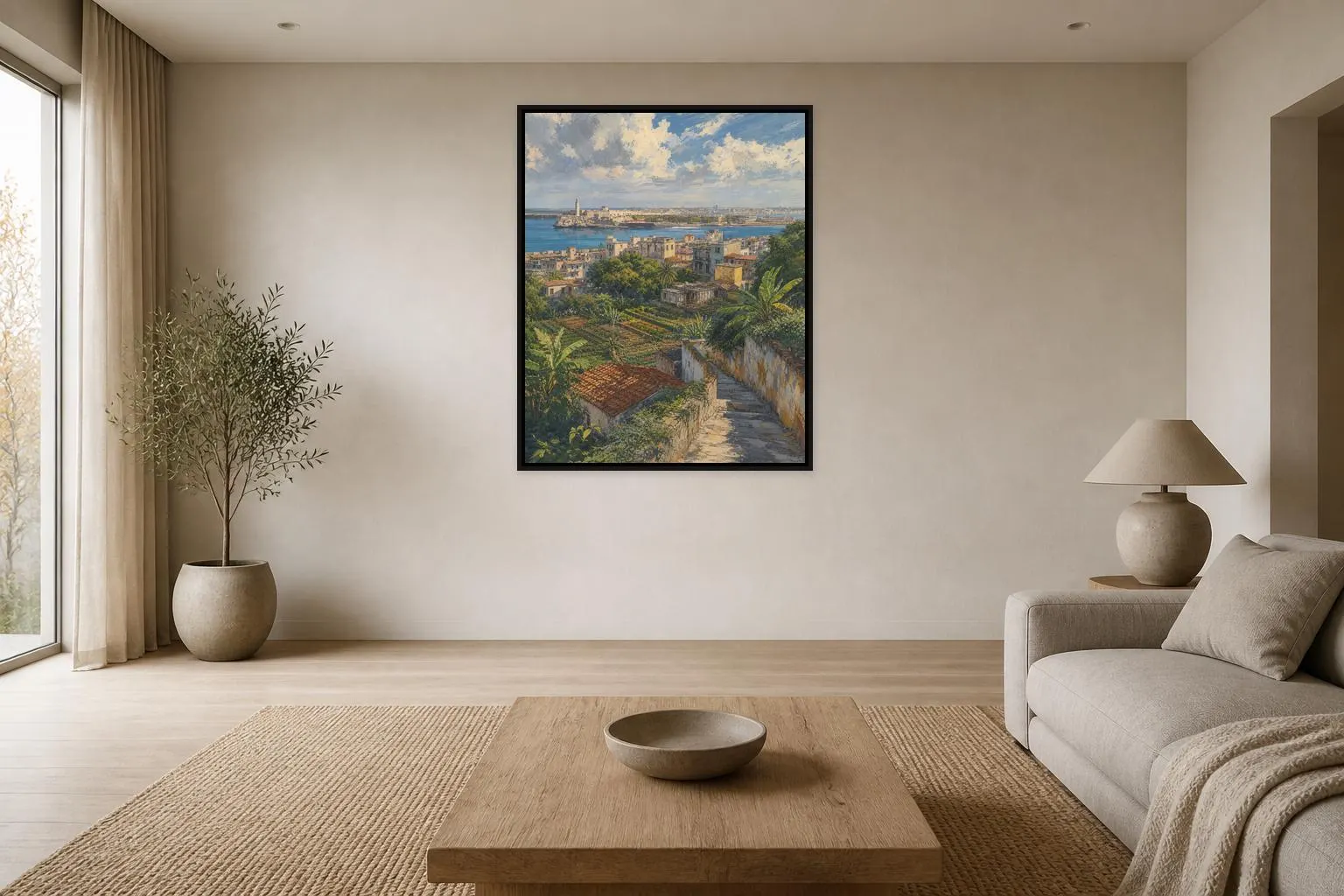 Old Havana Cuba Framed Canvas, Historic City Art