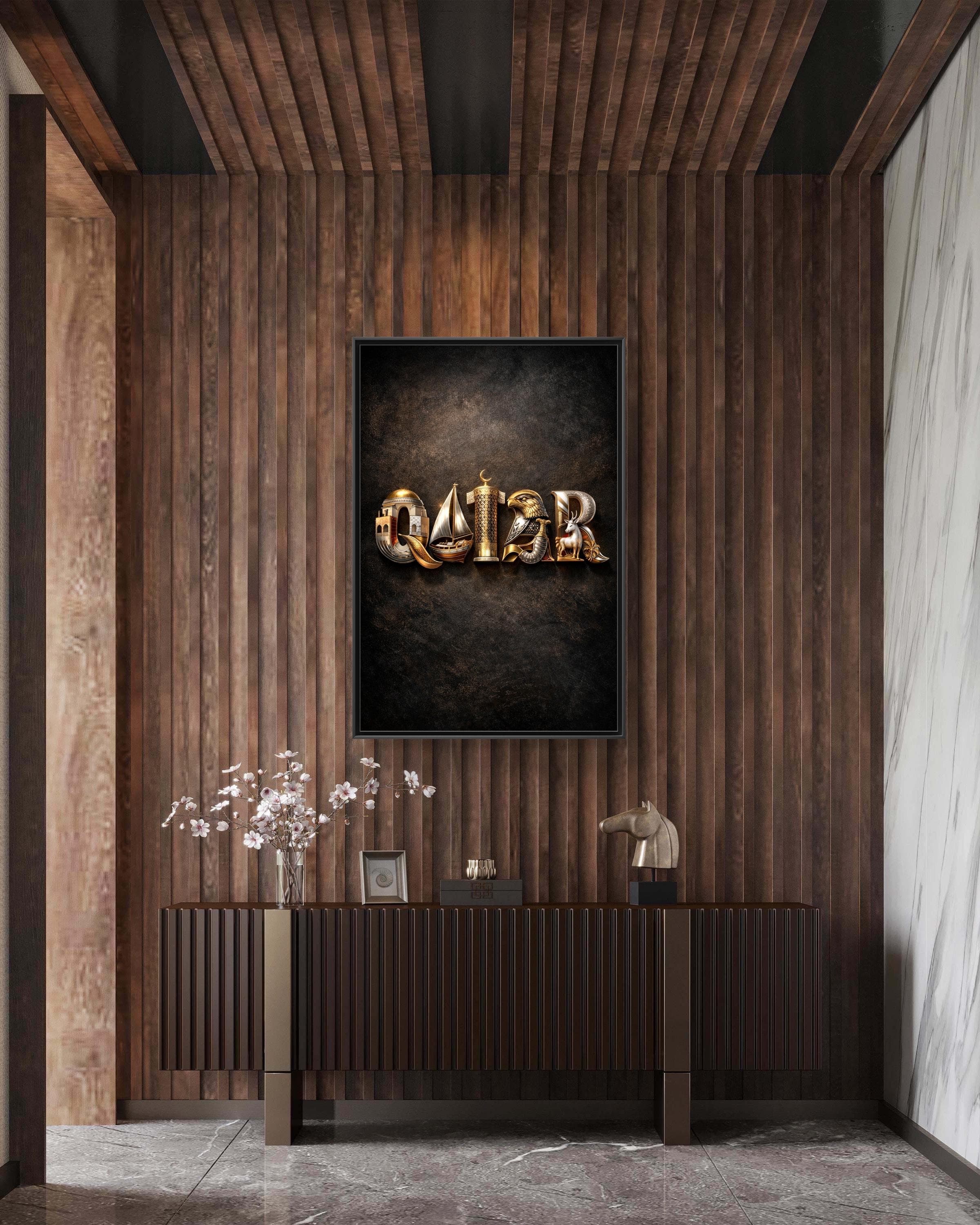 QATAR Pearls of the Gulf Canvas Framed - image 5
