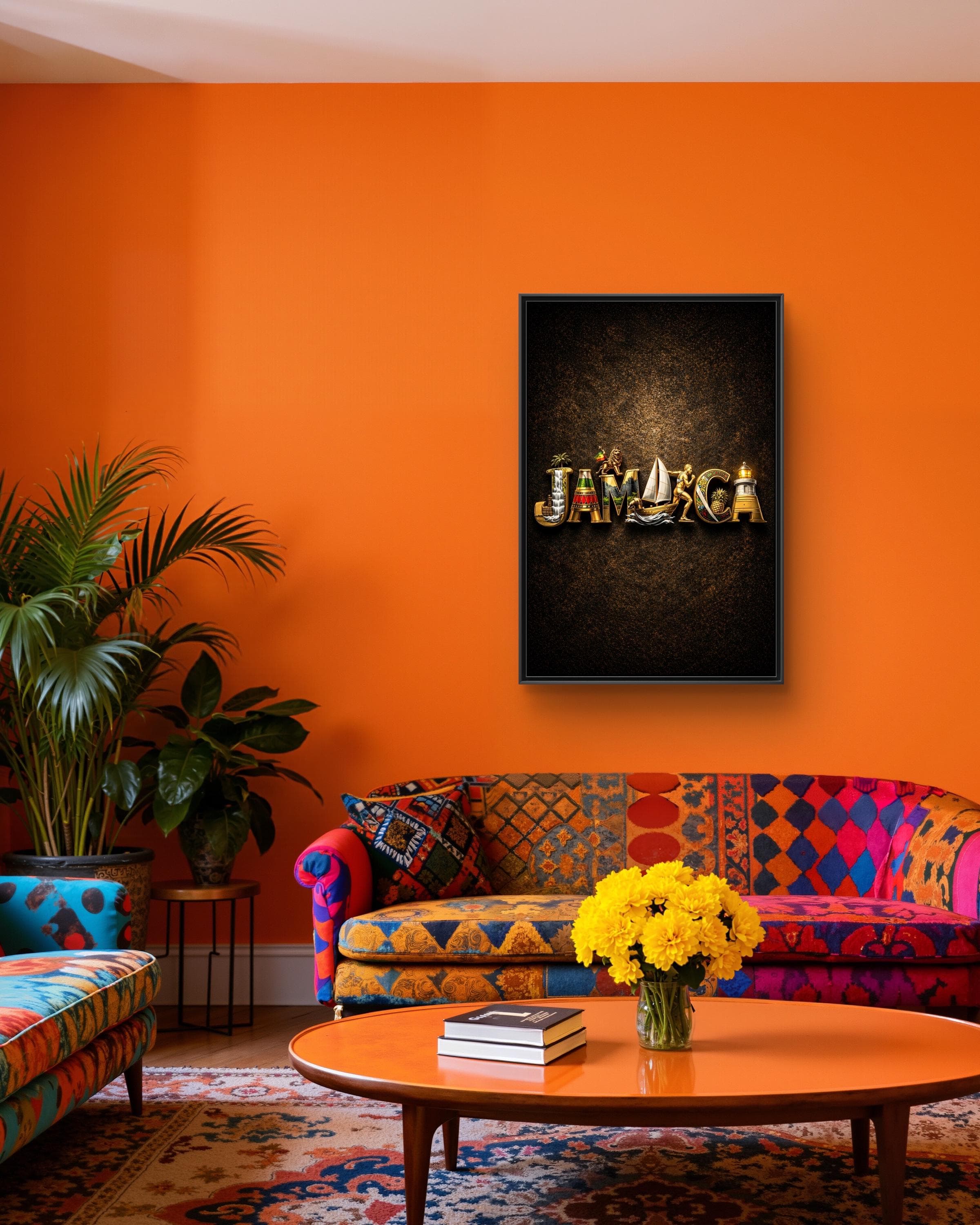 JAMAICA Typography Canvas Framed - image 4