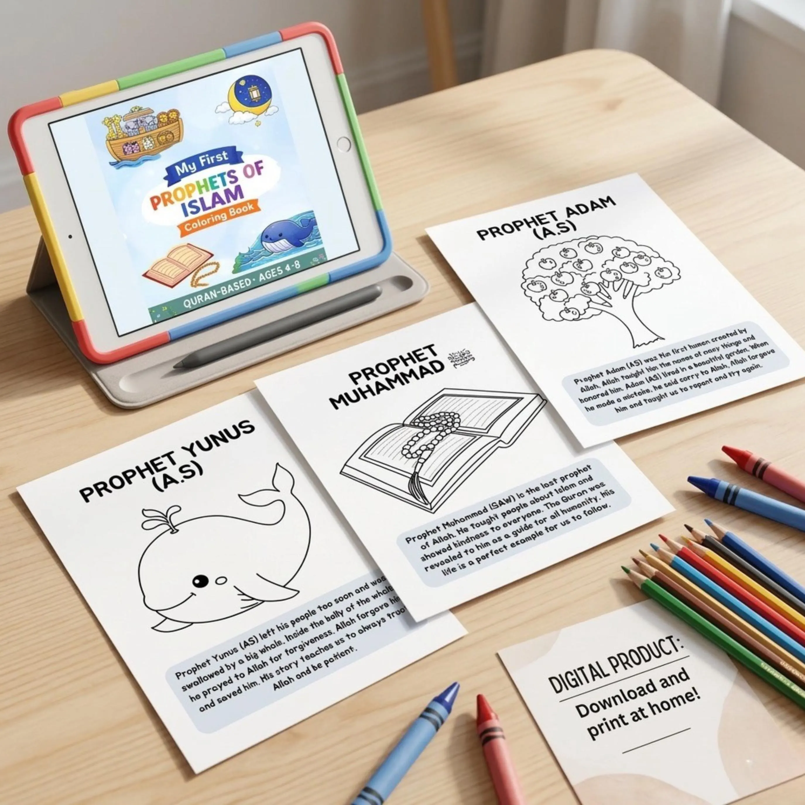 My First Prophets of Islam Coloring Book (Digital PDF Download)