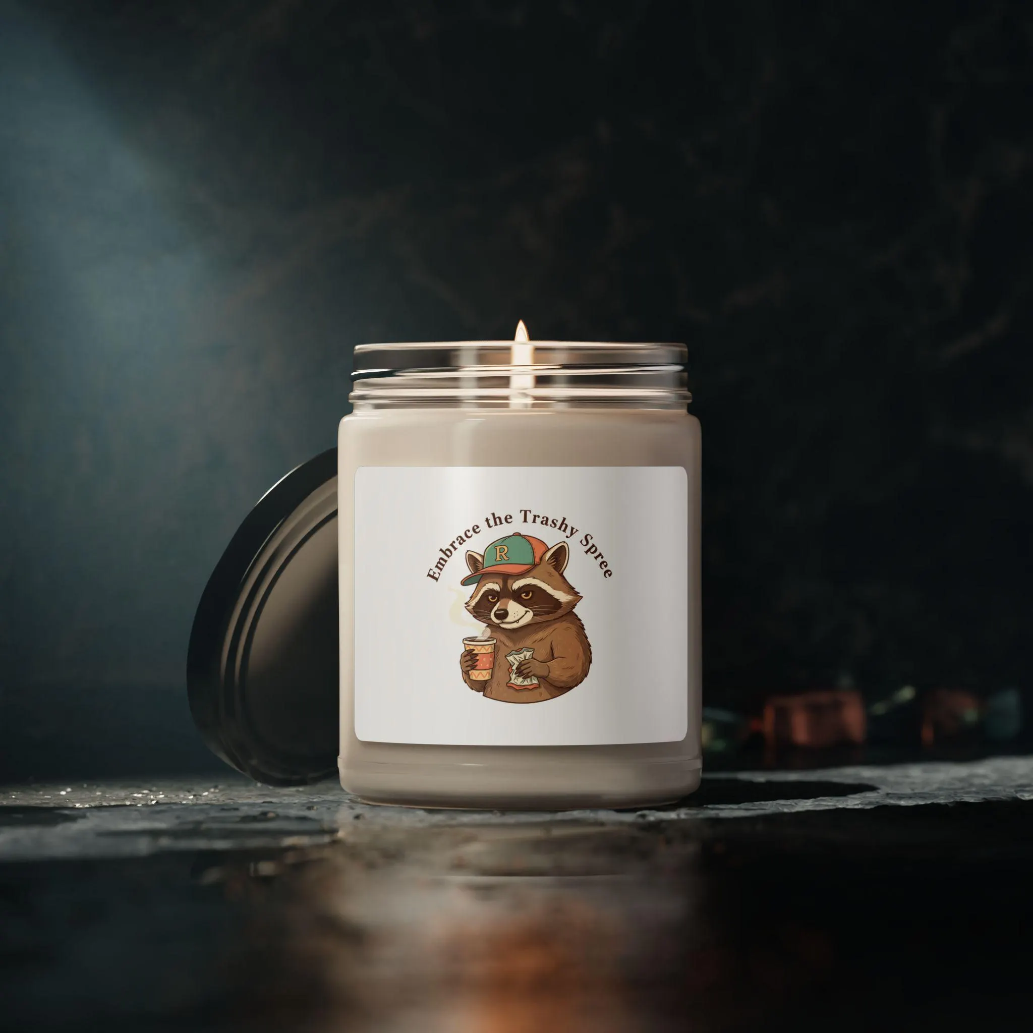 Embrace the Trashy Spirit Raccoon Candle | Scented Soy Candle, 9oz - image 2
