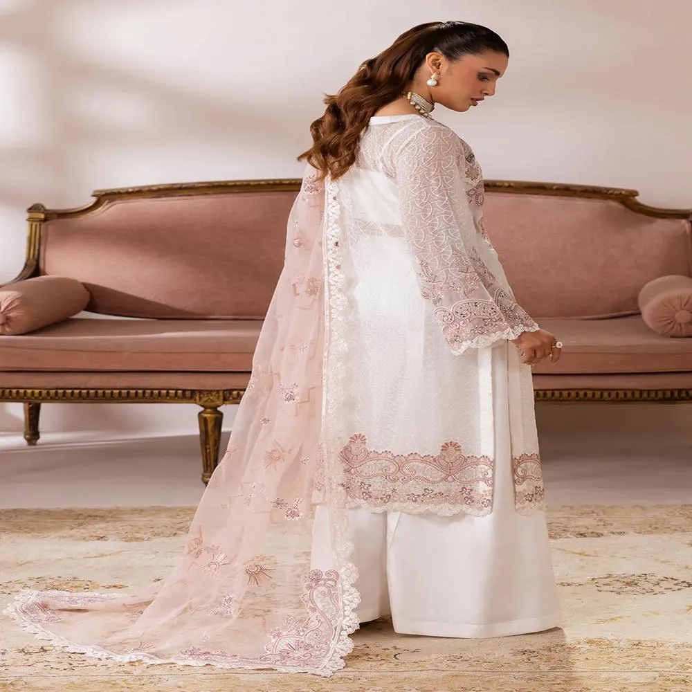 Emboridered  Chiffon 3 Piece Suits Kurta Kurti – Wedding Gift Dress - image 5