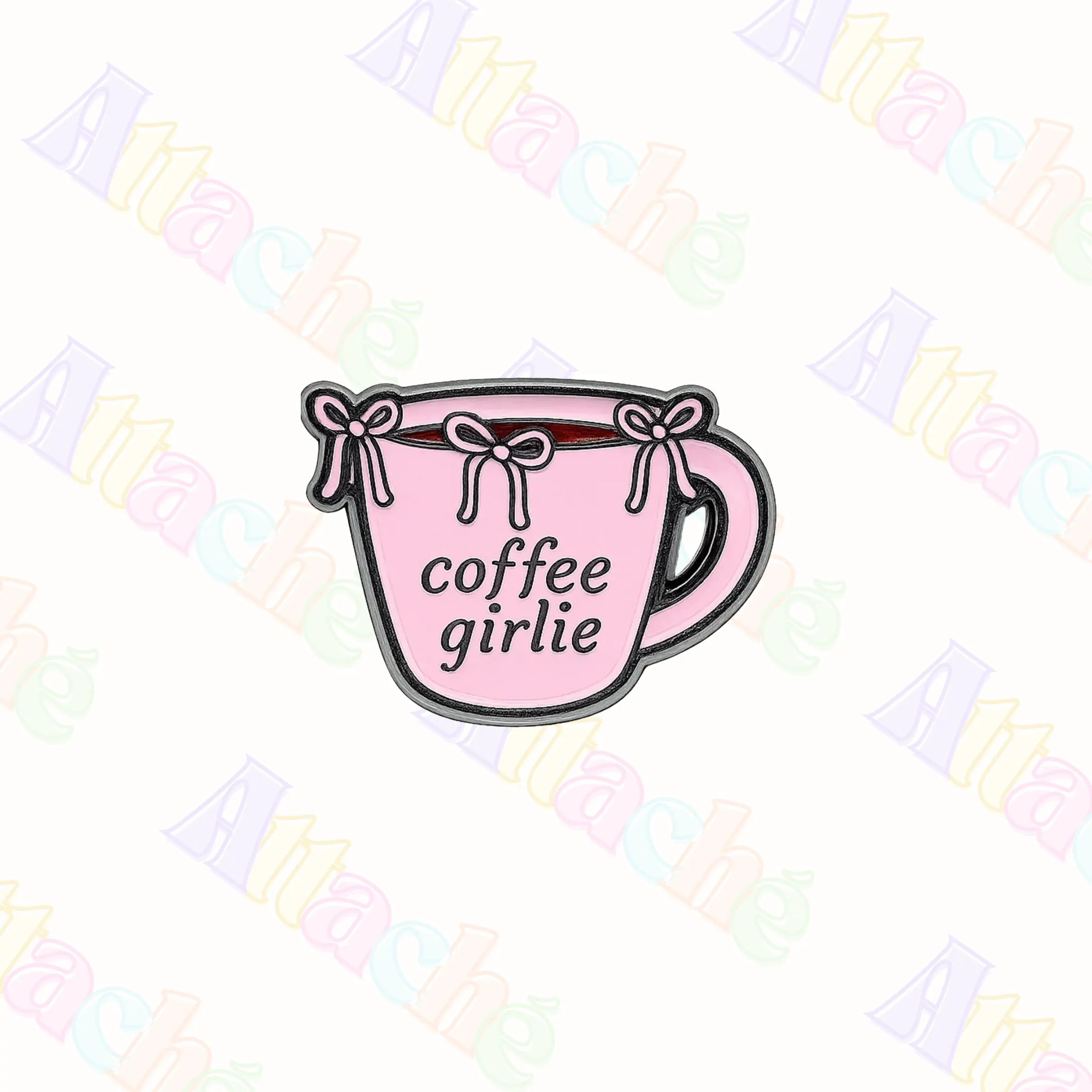 Matcha & Coffee Café 3M Metal Sticker - Waterproof Metal Enamel Laptop Phone Charm - image 4