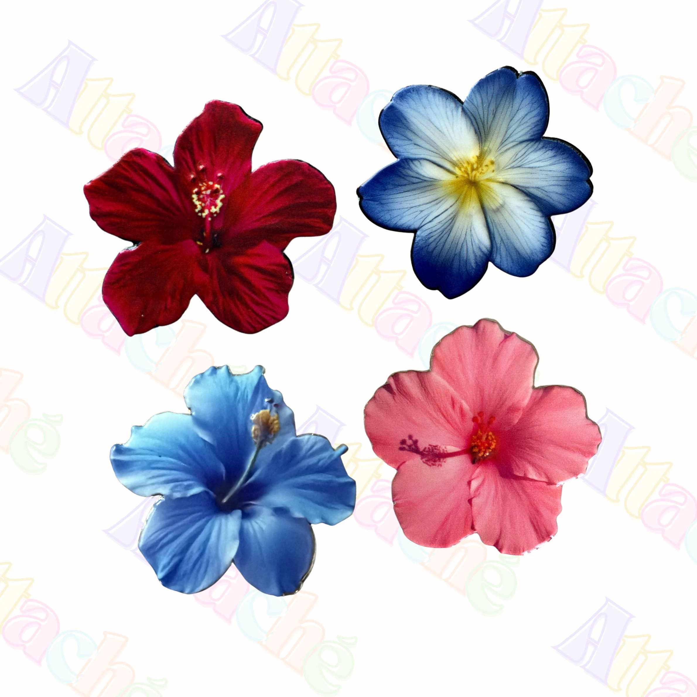Flower Metal Sticker | Laptop & Phone Decal | 3M Waterproof
