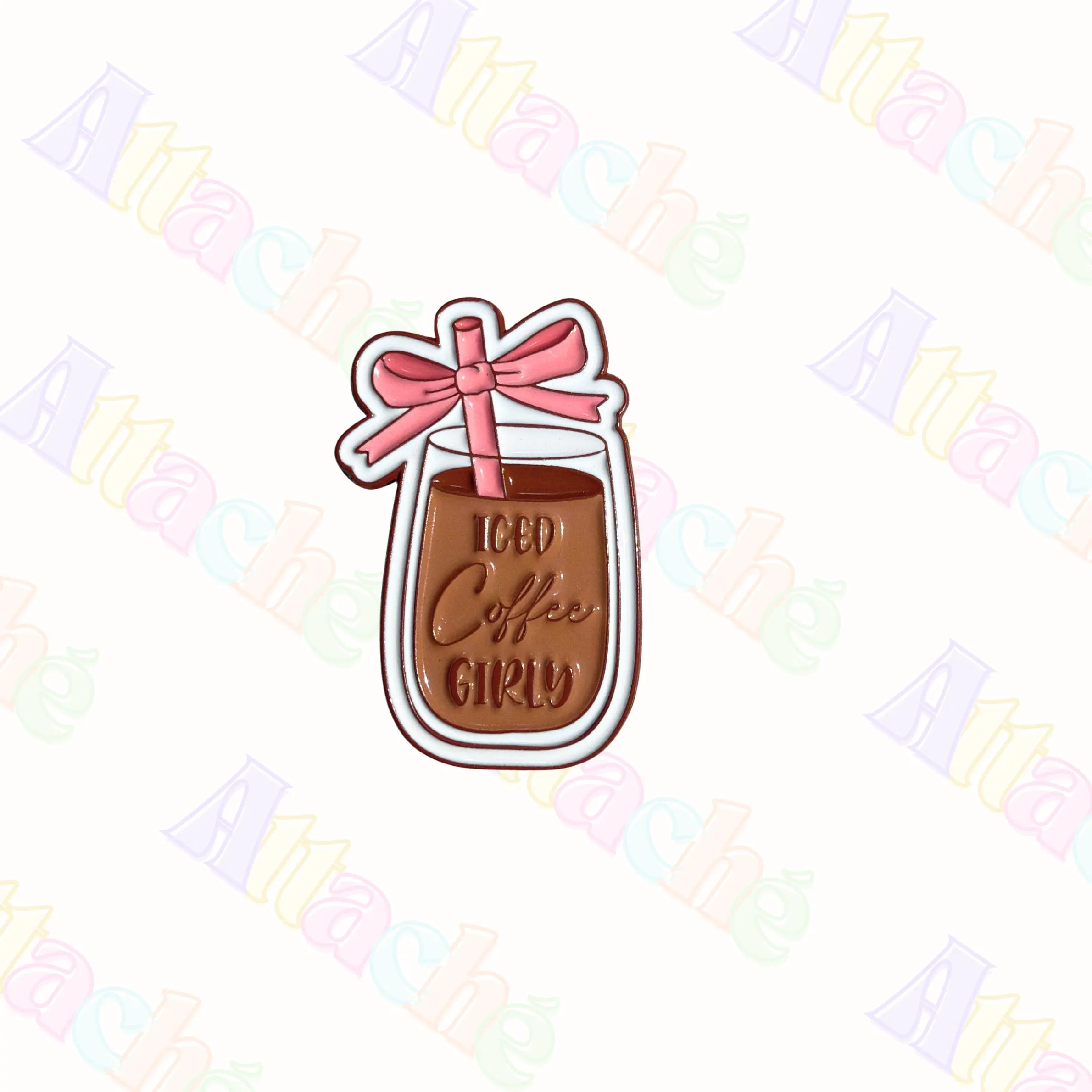 Matcha & Coffee Café 3M Metal Sticker - Waterproof Metal Enamel Laptop Phone Charm - image 5