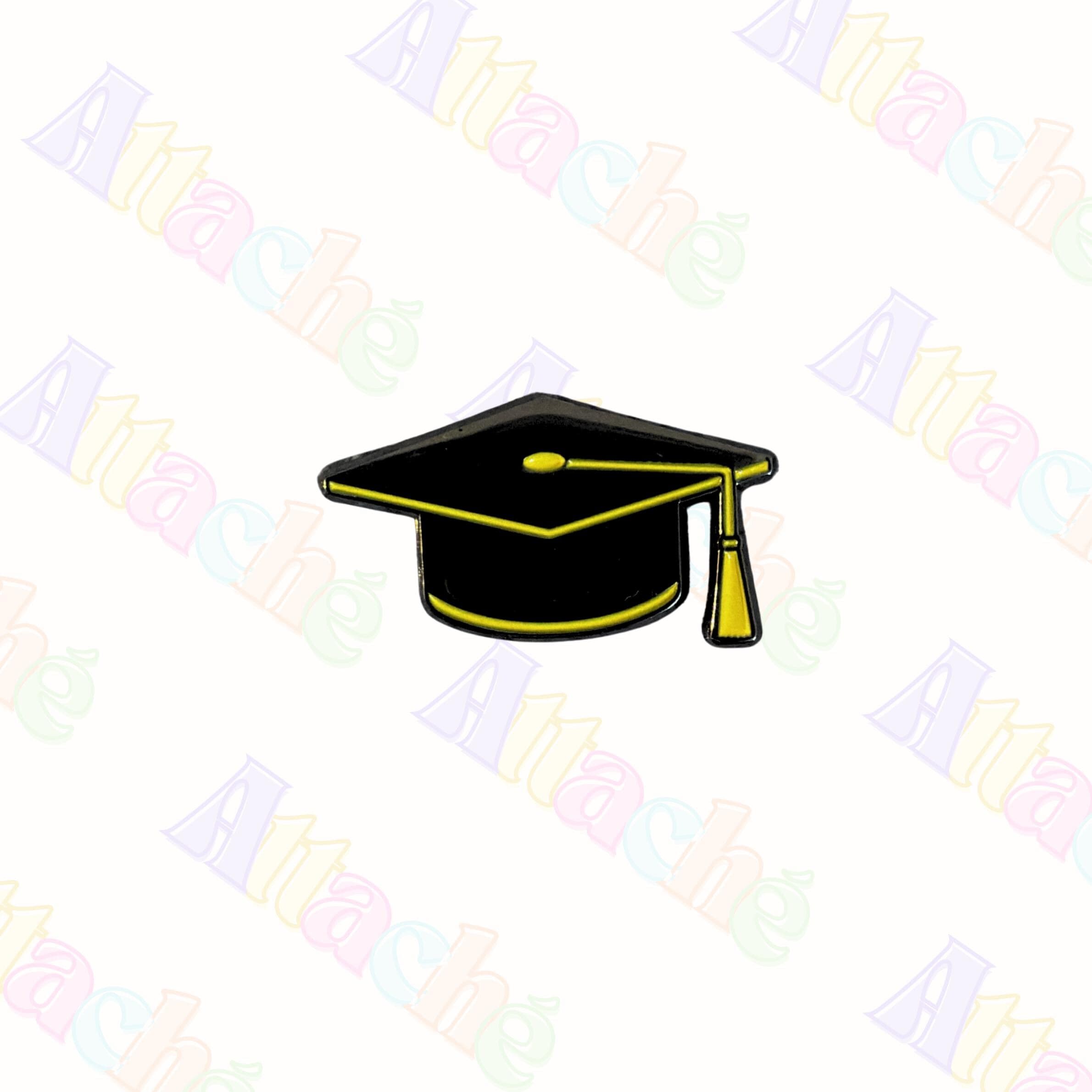 Graduation Cap Metal Sticker | Minimalist Gold Detail Decal (Waterproof 3M)
