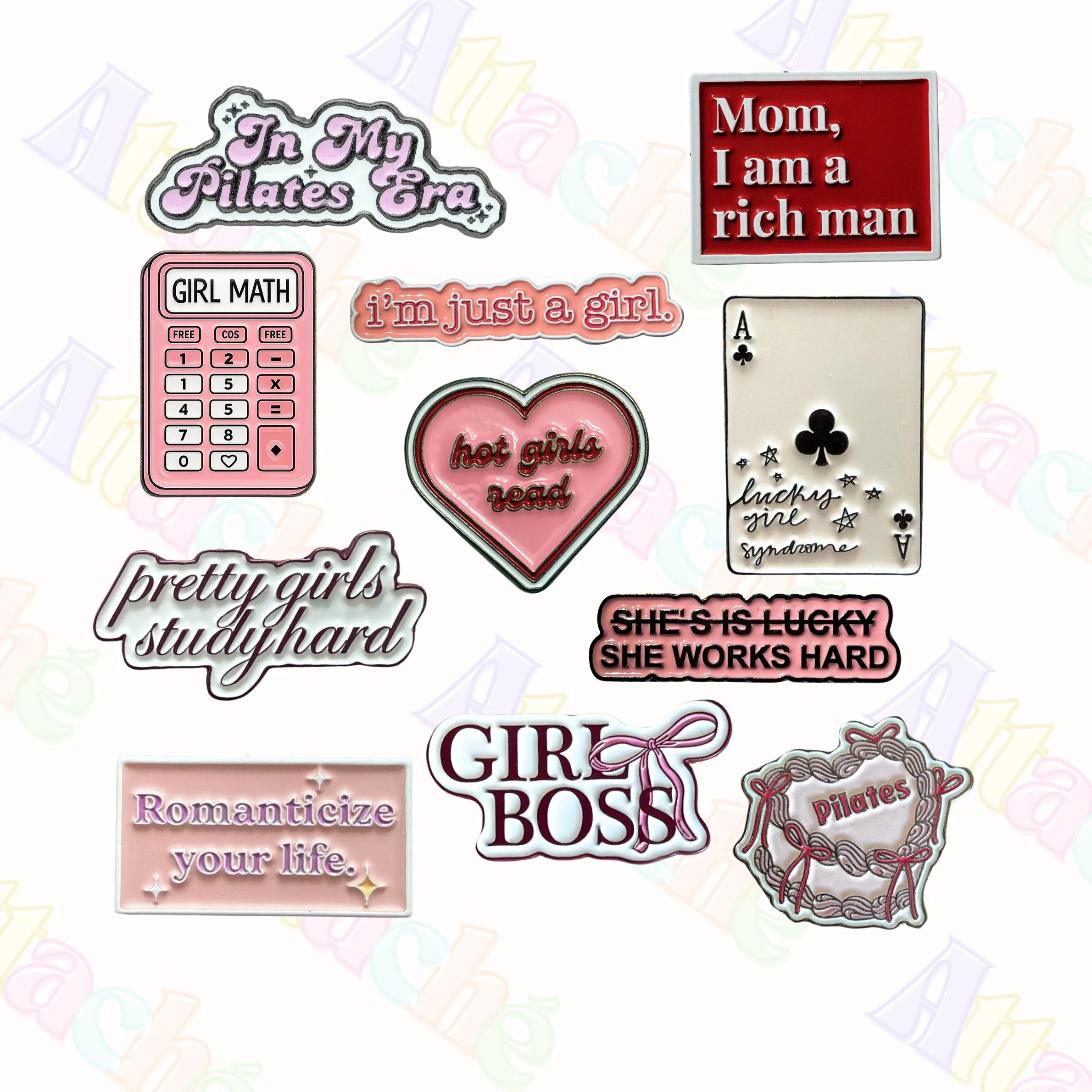 Girly Motivation 3M Metal Sticker - Waterproof Metal Enamel Laptop & Phone Charm