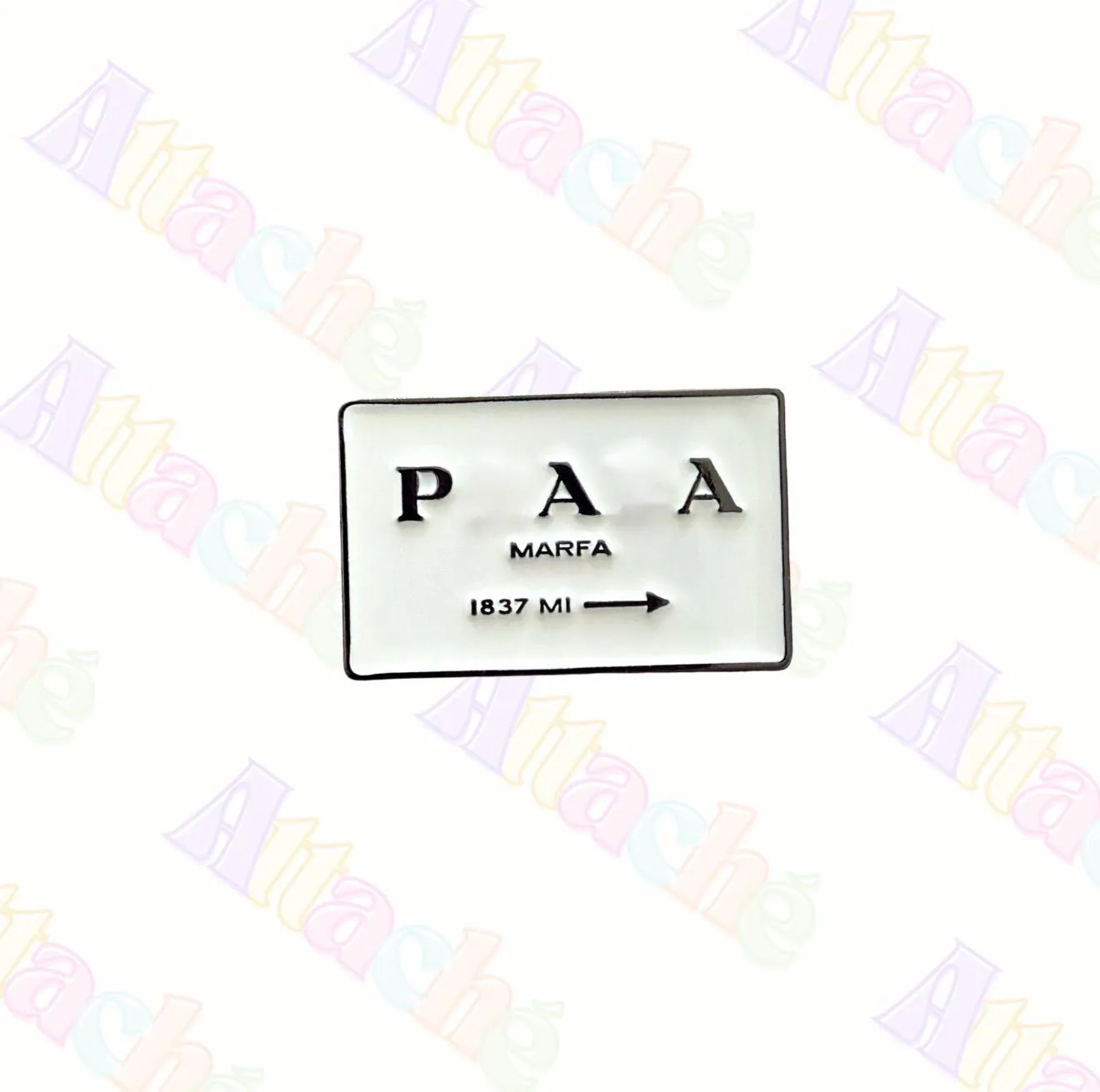 PARDA Fashion Enamel Metal Sticker | Luxury Fashion Sign, Minimalist Design (Waterproof)