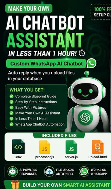 Custom AI Assistant Chatbot | Free WhatsApp Chatbot | Smart File Reply Bot | Personalized Business AI Automation - image 2