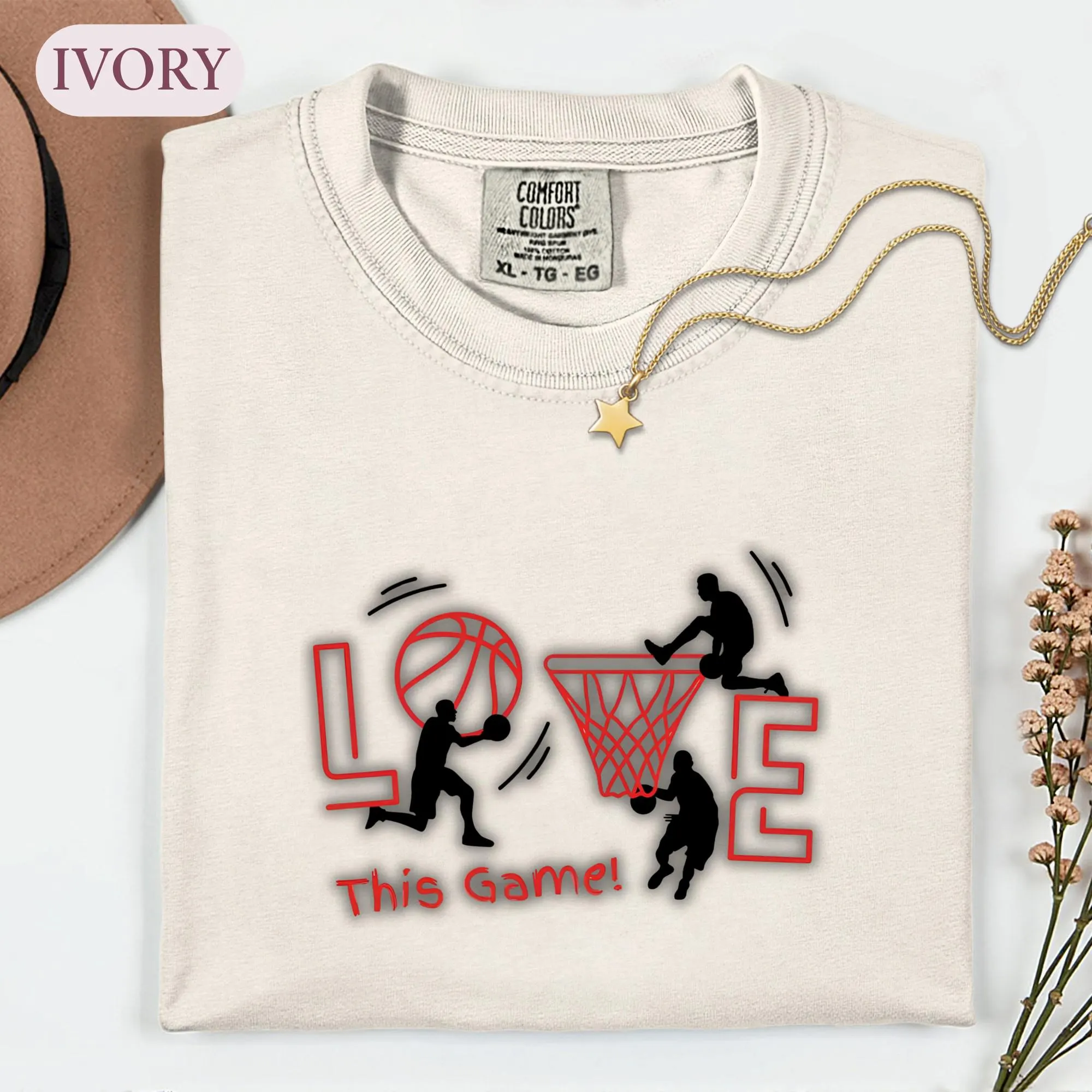 Basketball Shirt, Love This Game Hoop Tee, Graphic Basketball Lover Tshirt, Streetball Sports Top, Basketball Player Gift