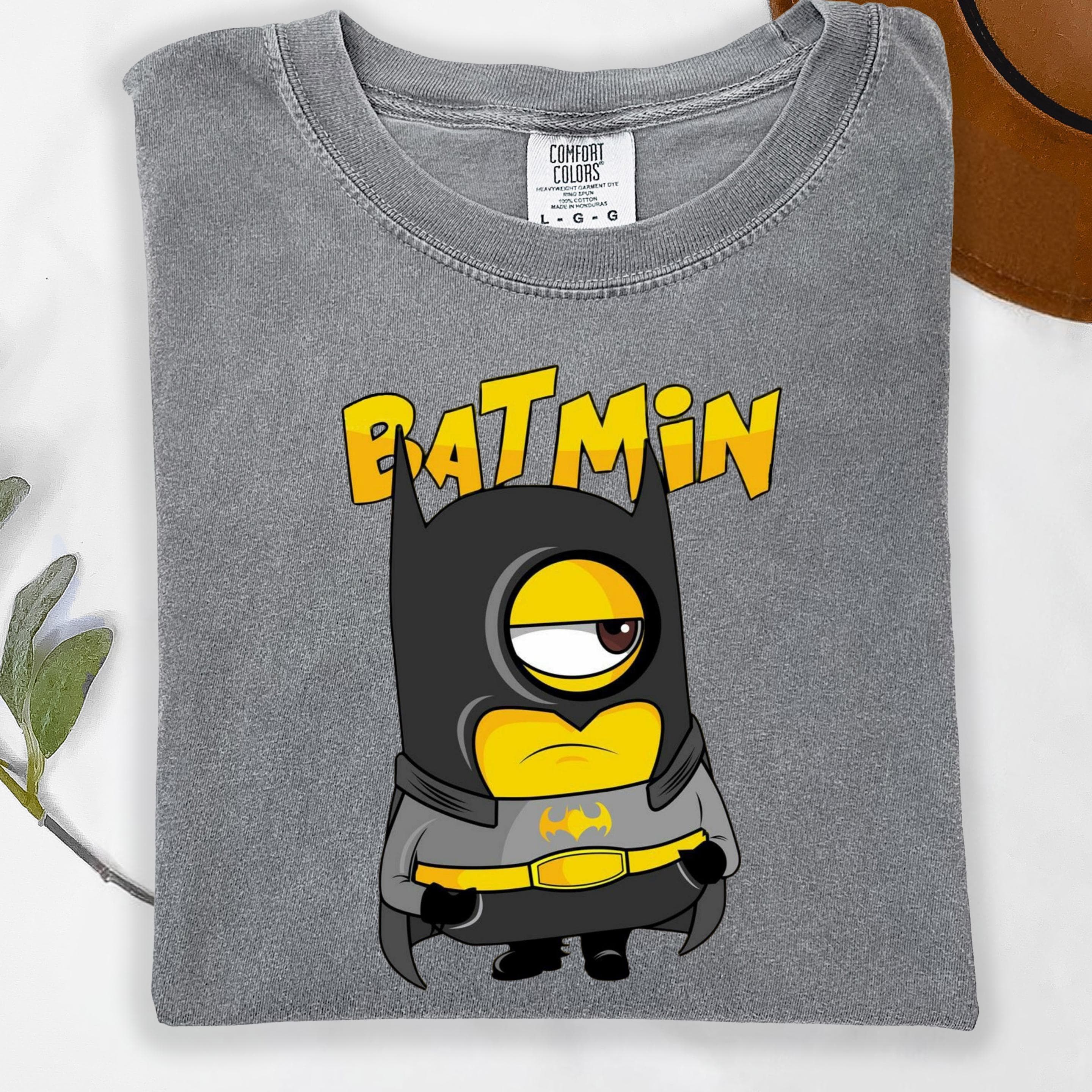 Batmin parody T-shirt,Batmin Tshirt,Exhausted Hero Graphic Tee,Meme Humor Apparel, Im Batman,İronic Tee,batman inspired - image 3