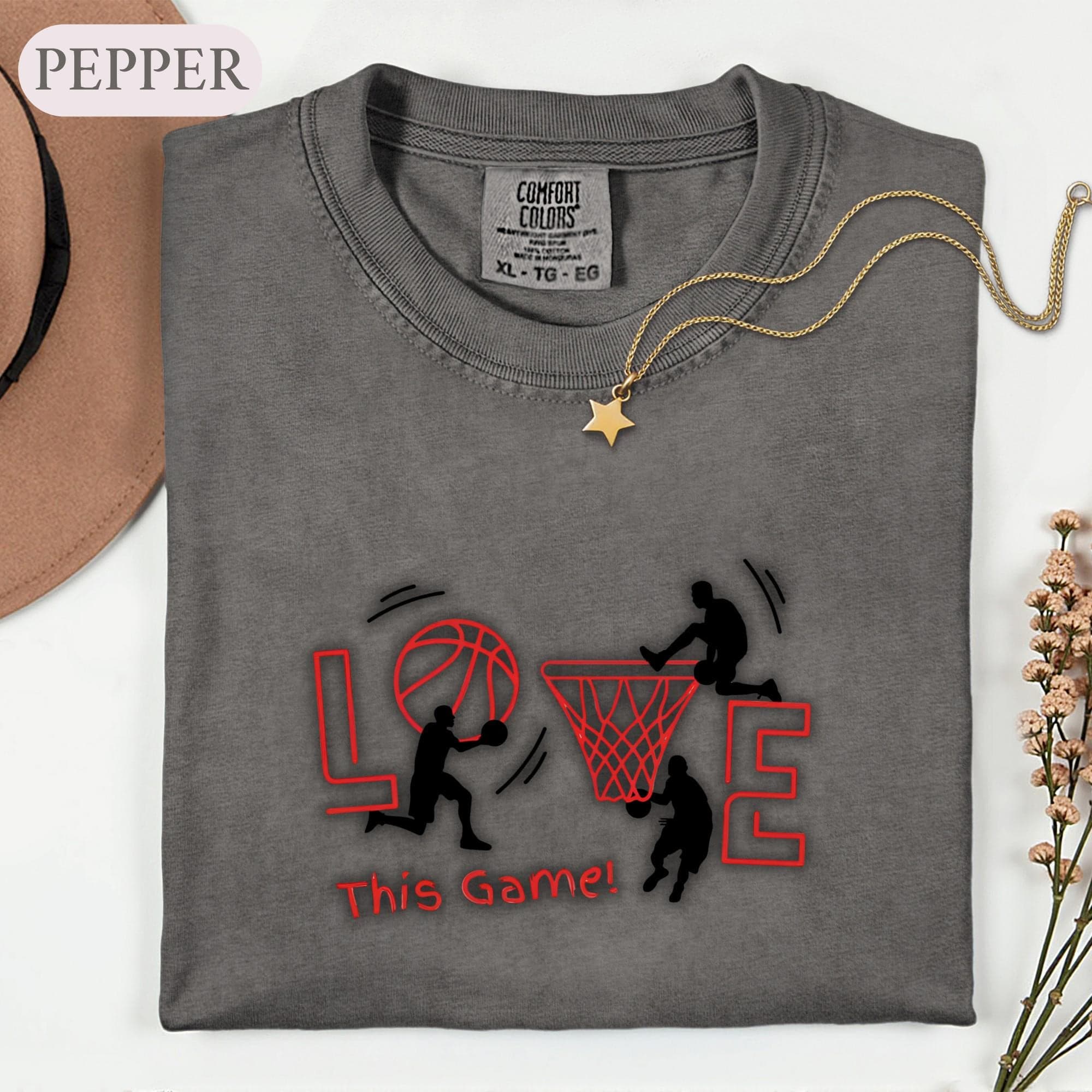 Basketball Shirt, Love This Game Hoop Tee, Graphic Basketball Lover Tshirt, Streetball Sports Top, Basketball Player Gift