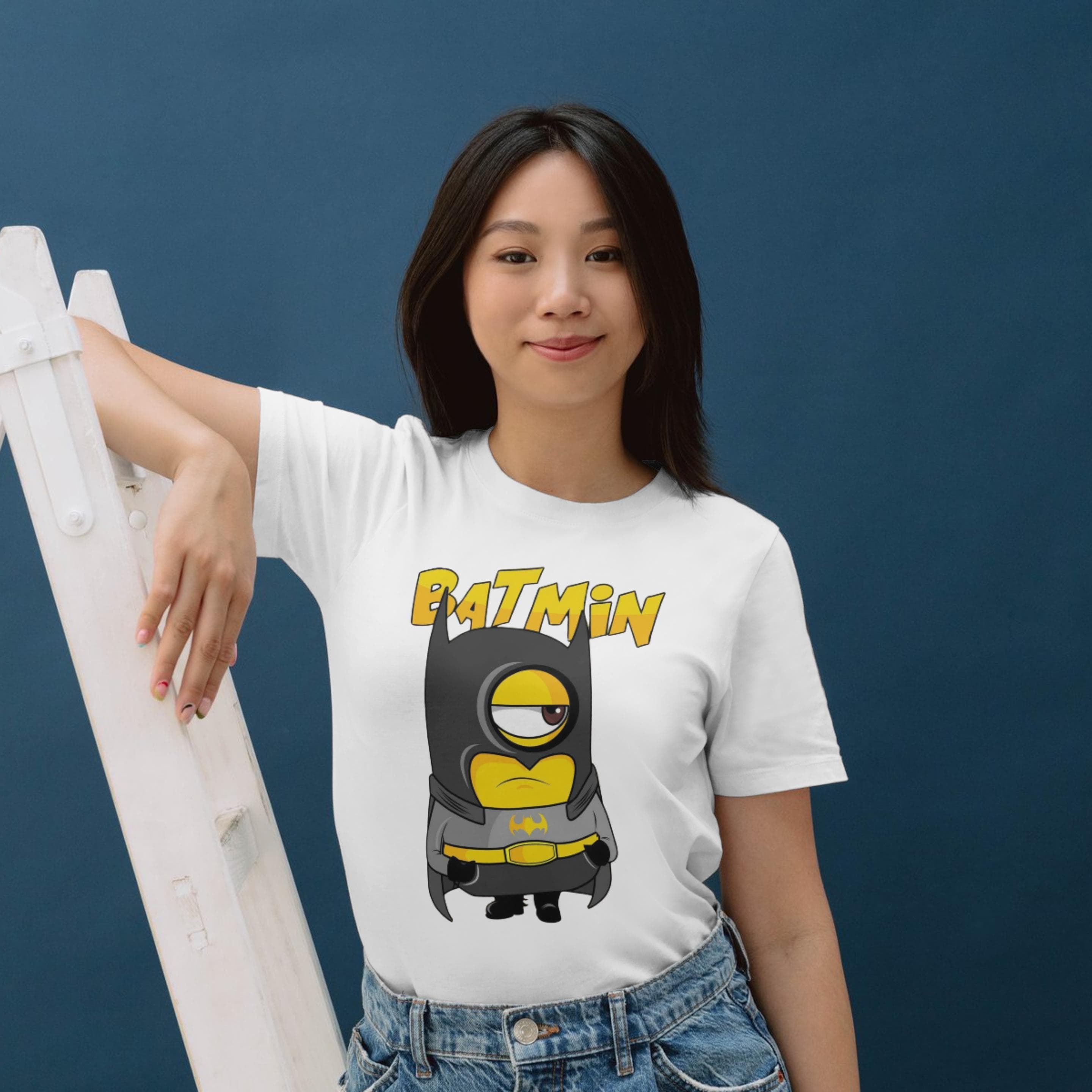 Batmin parody T-shirt,Batmin Tshirt,Exhausted Hero Graphic Tee,Meme Humor Apparel, Im Batman,İronic Tee,batman inspired - image 5