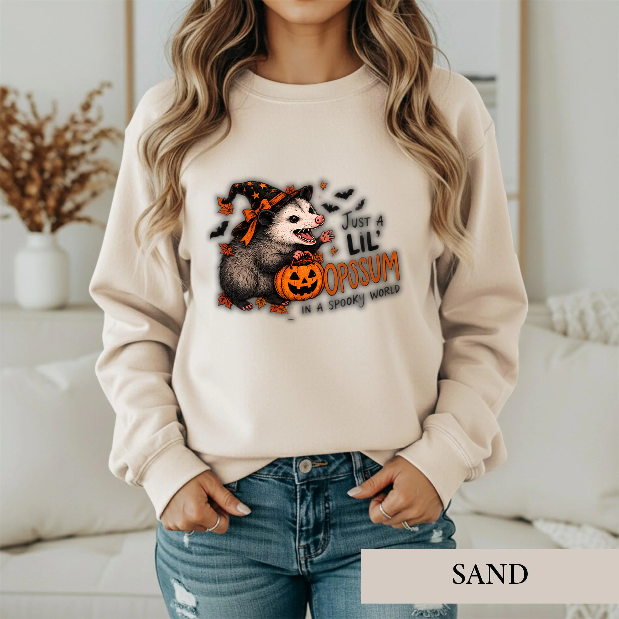 Opossum Halloween Shirt, Cute Spooky Fall Tee, Witchy Possum Graphic Tshirt, Funny Animal Lover Gift, Autumn Pumpkin Top