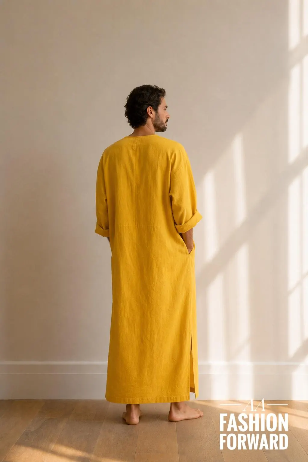 Men's Linen Kaftan Robe | Boho Loungewear - image 5