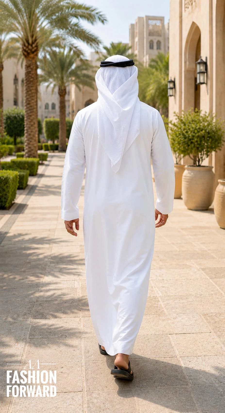 Men's White Arabic Kaftan - Minimalist Muslim Thobe, Islamic Jubba for Ramadan EID - image 2