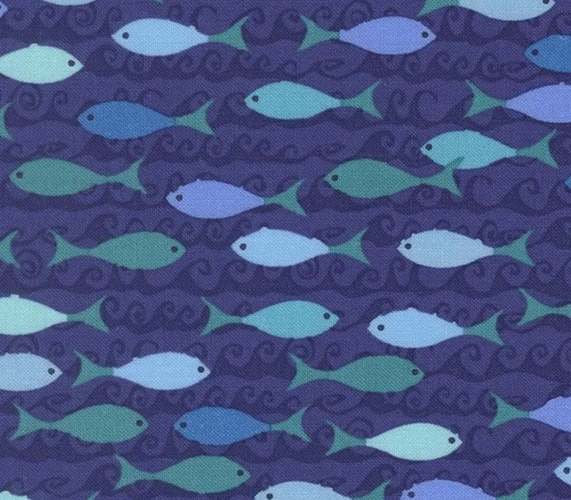 Moda REEF by Kate Spain School of Fish Seafoam
