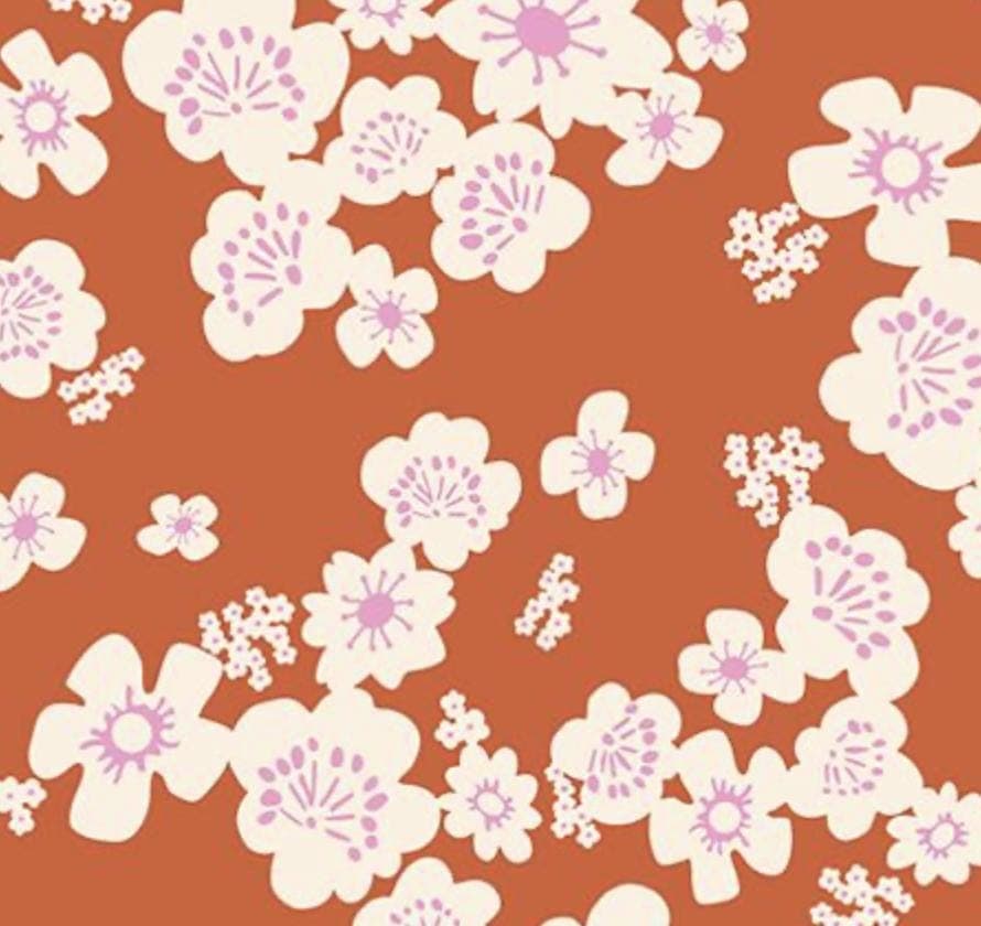 Moda Ruby Star Society PAPER CUTS 2 by Rashida Coleman Hale Hana Florals Retro Hawaiian Persimmon