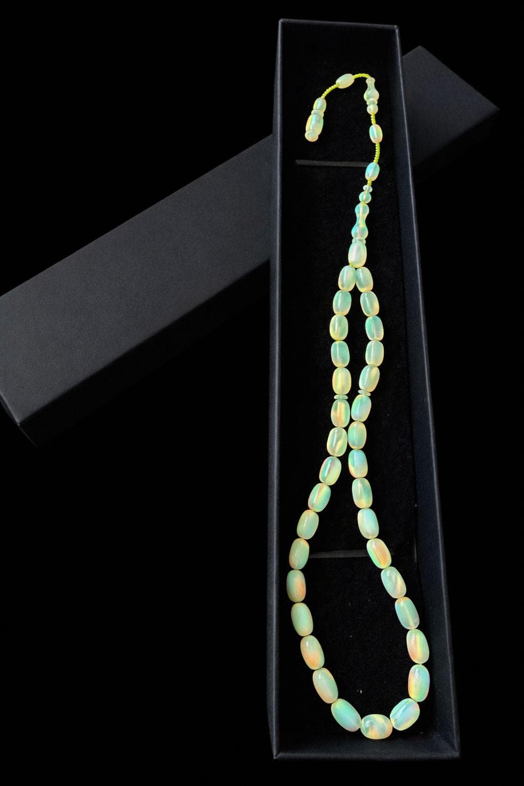 Opal Prayer Beads – Oval Iridescent Tesbih, Master Craftsmanship - image 3