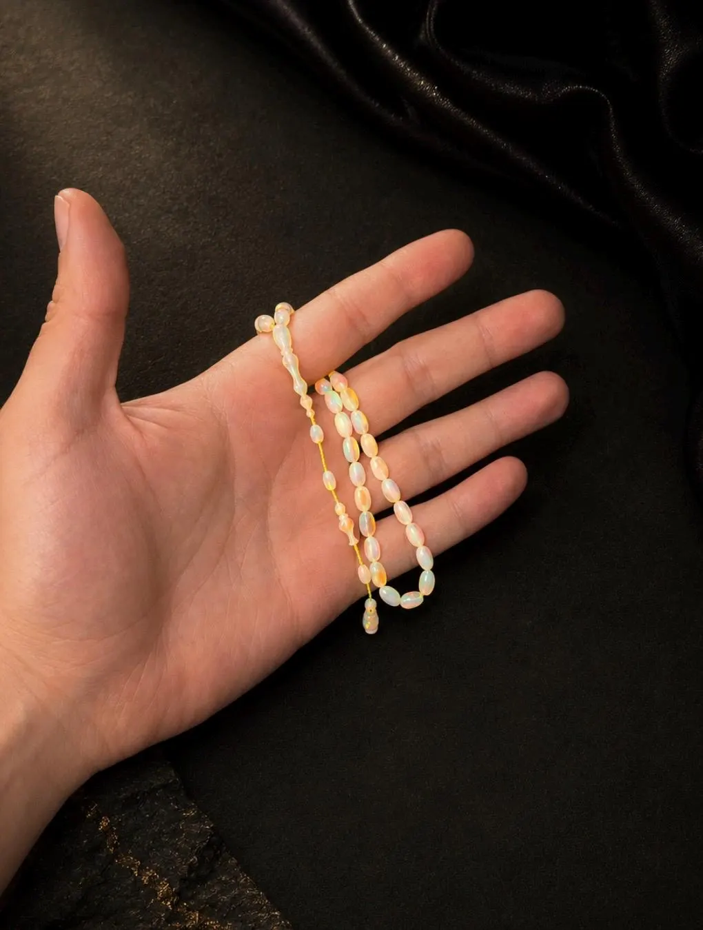 Opal Prayer Beads – Oval Iridescent Tesbih, Master Craftsmanship - image 2