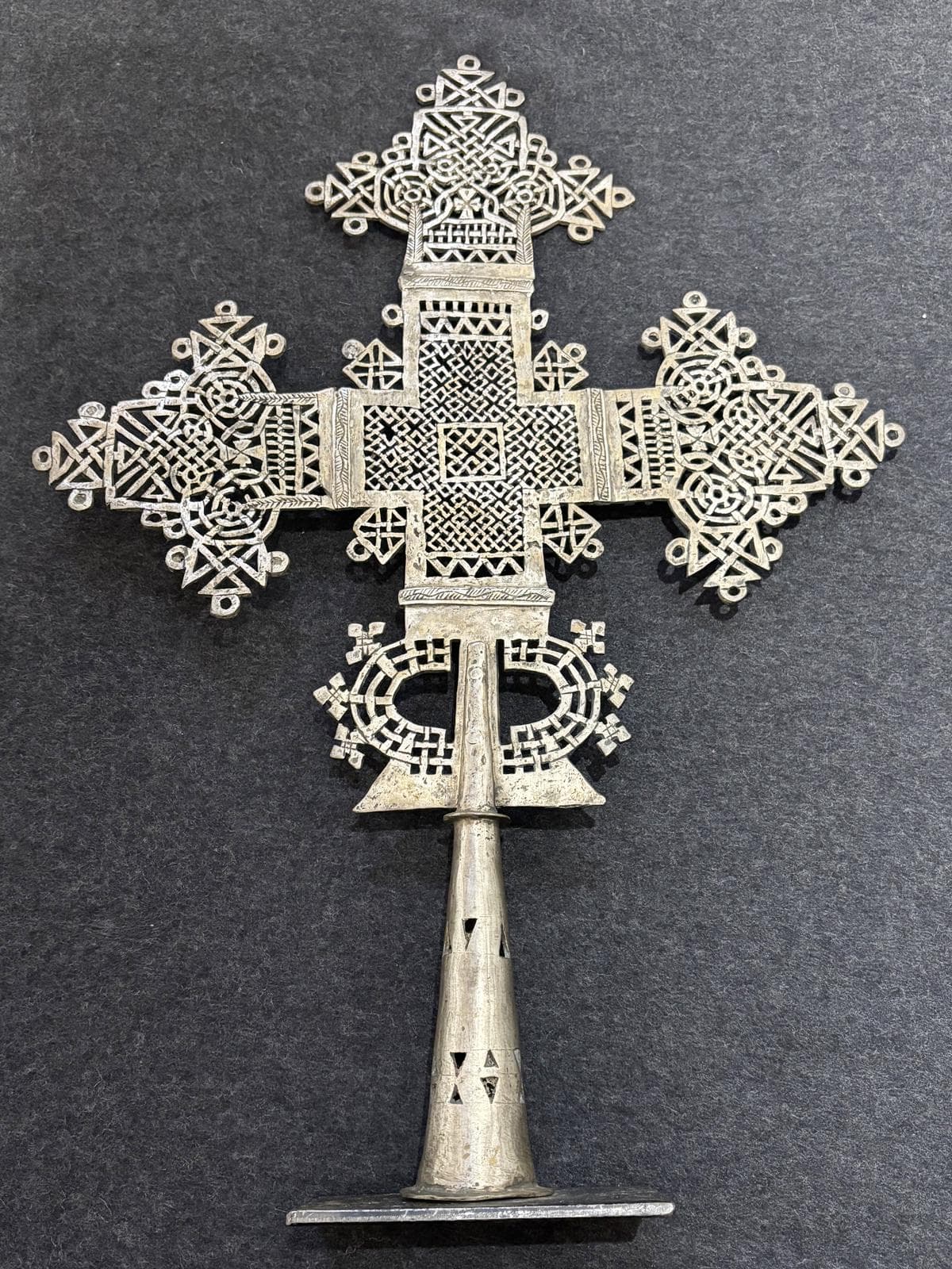 Heavy Ethiopian Coptic Liturgical Cross + Handcrafted + Vintage
