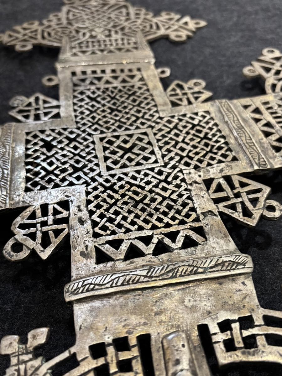 Heavy Ethiopian Coptic Liturgical Cross + Handcrafted + Vintage - image 3
