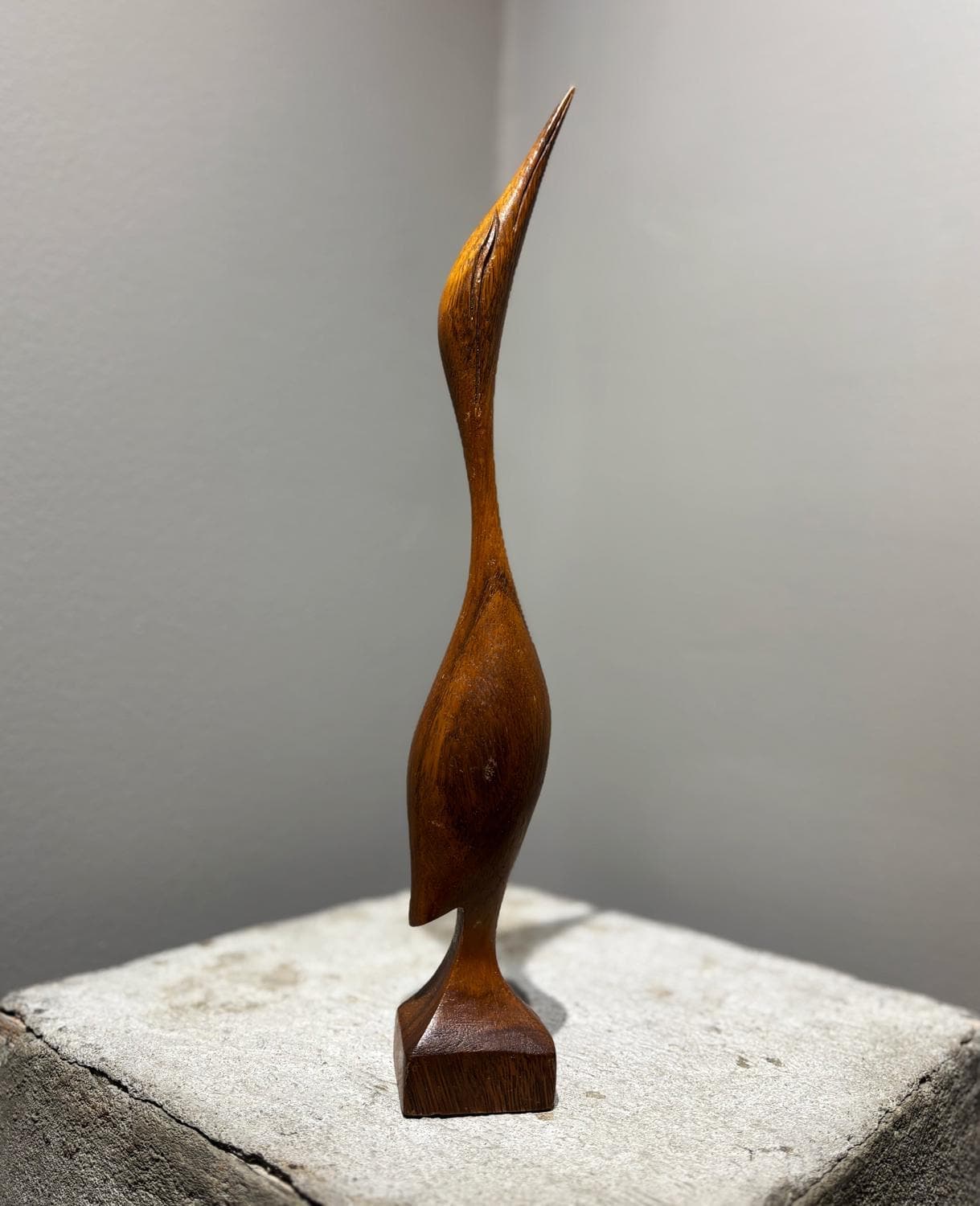 Hand-carved MCM Bird Sculpture