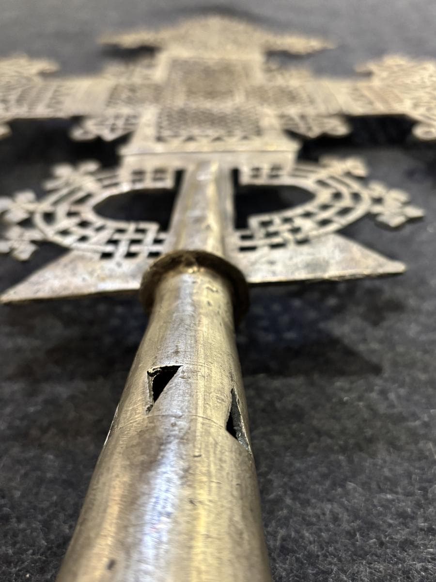 Heavy Ethiopian Coptic Liturgical Cross + Handcrafted + Vintage - image 4