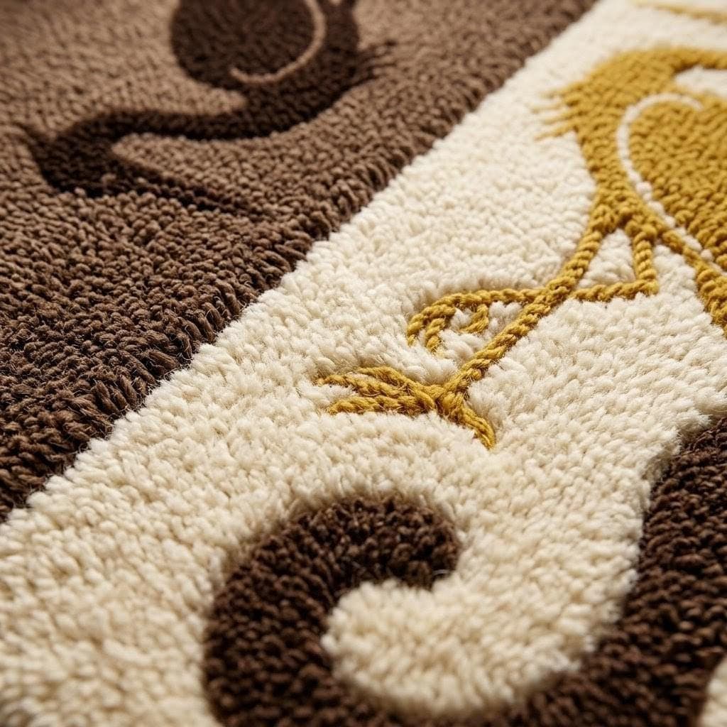 Kids Cat Crane Rug, Modern Neutral Nursery Playroom Carpet, Soft Floor Mat - image 3