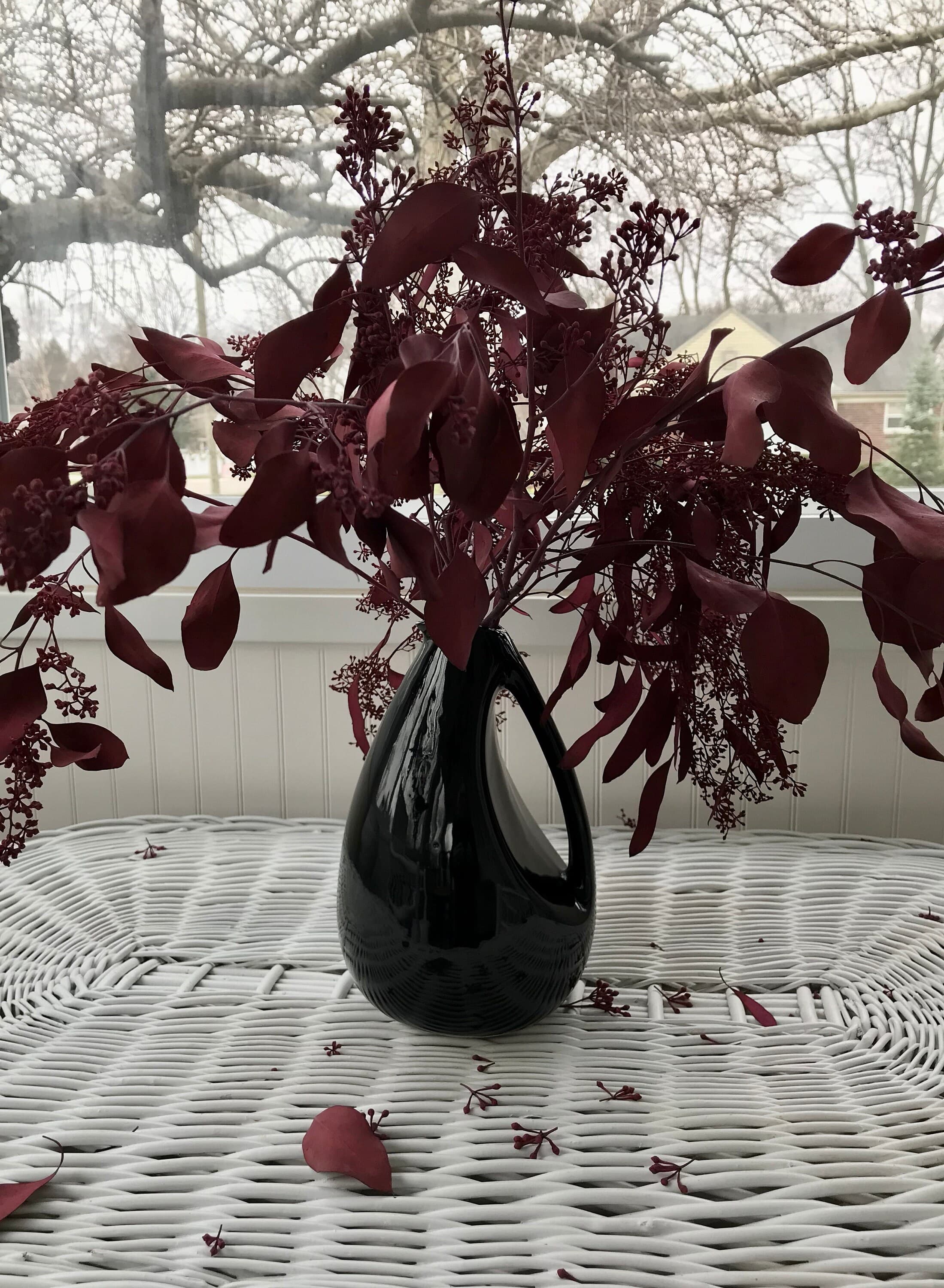 Vintage Water Pitcher. MCM Ceramic Carafe by Shawnee Kenwood. #945. Vase. Black Modern Kitchen Beverage Serving Piece. Barware. - image 4